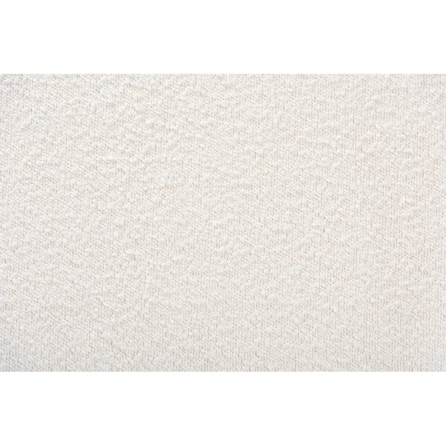 2026 New Baxton Studio Rika Japandi Cream Boucle Fabric and Walnut Brown Finished Wood Bench - Image 6