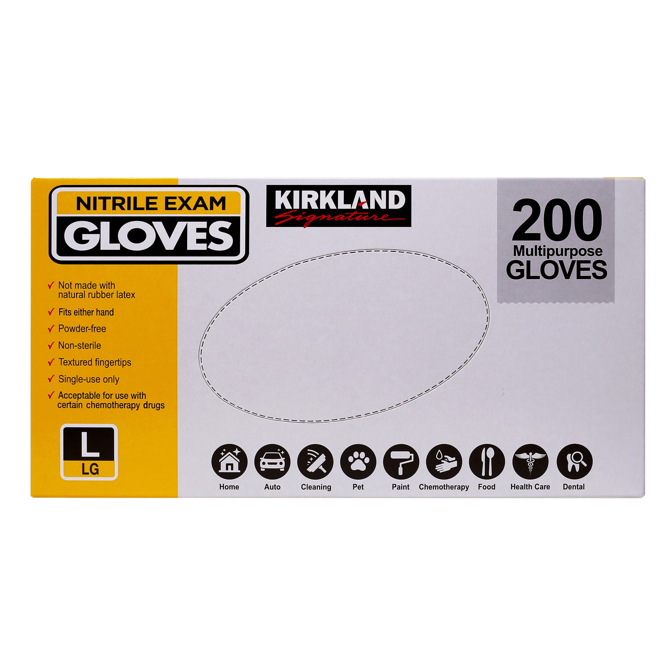 2026 New Kirkland Signature Nitrile Exam Gloves, 400-count, Size Large - Image 3