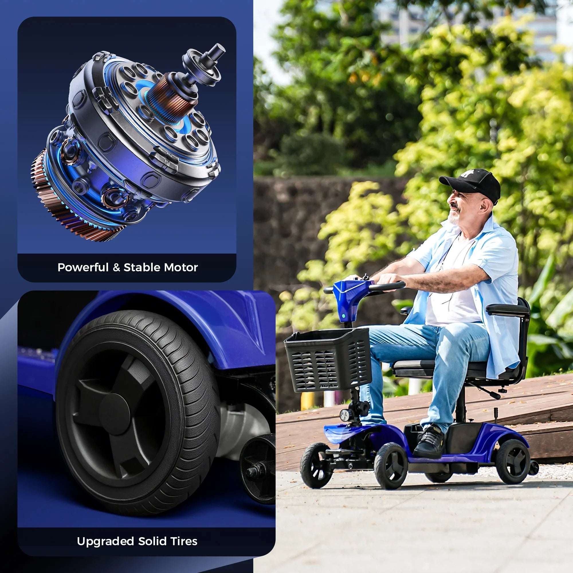 2026 New iScooter 4 Wheel Mobility Scooter for Seniors, Wider Seats & Foldale Electric Wheelchair Device for Travel, Upgraded for Superior Performance, Red - Image 14