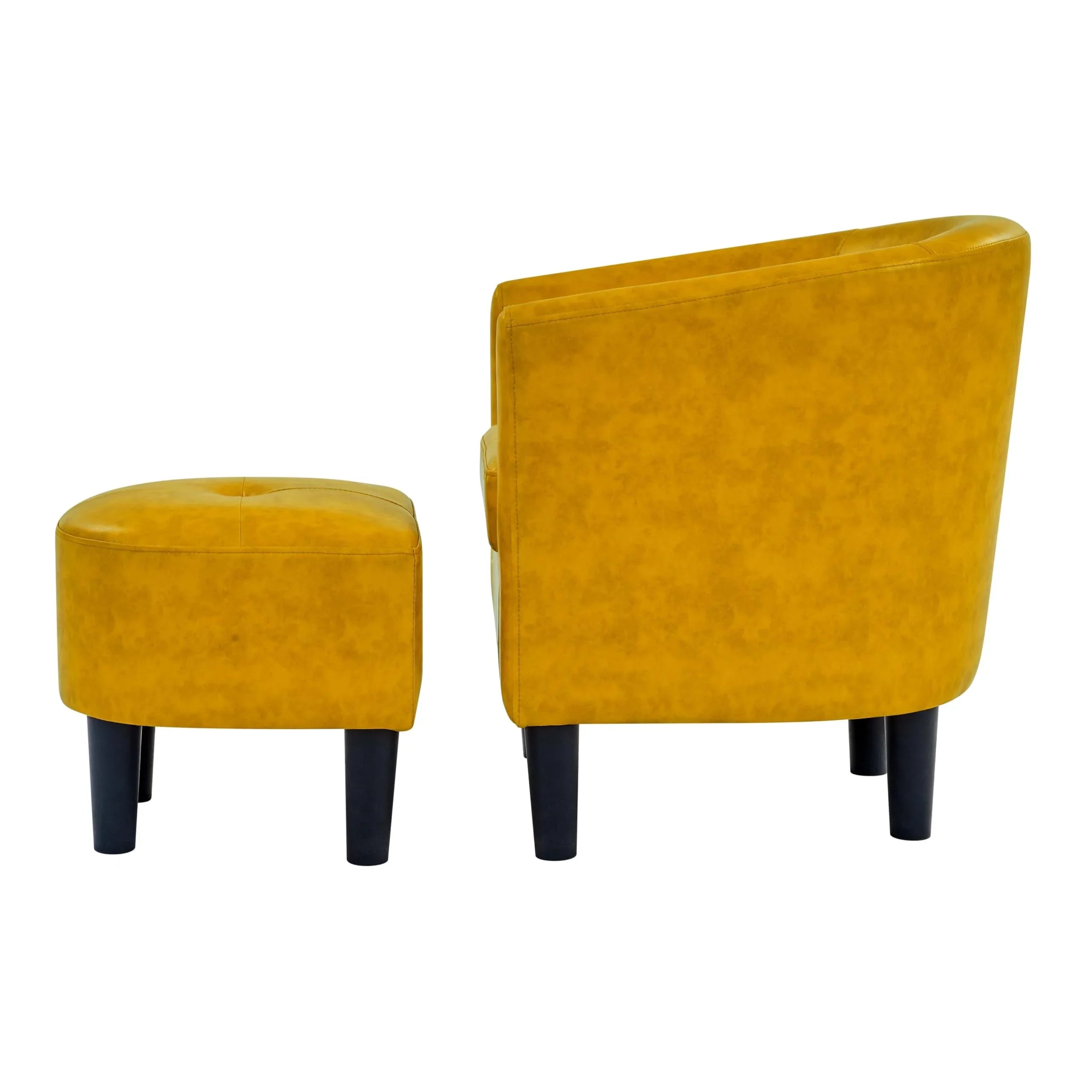 2026 New Bonzy Home Velvet Accent Chair with Ottoman for Living Room,Beige - Image 28