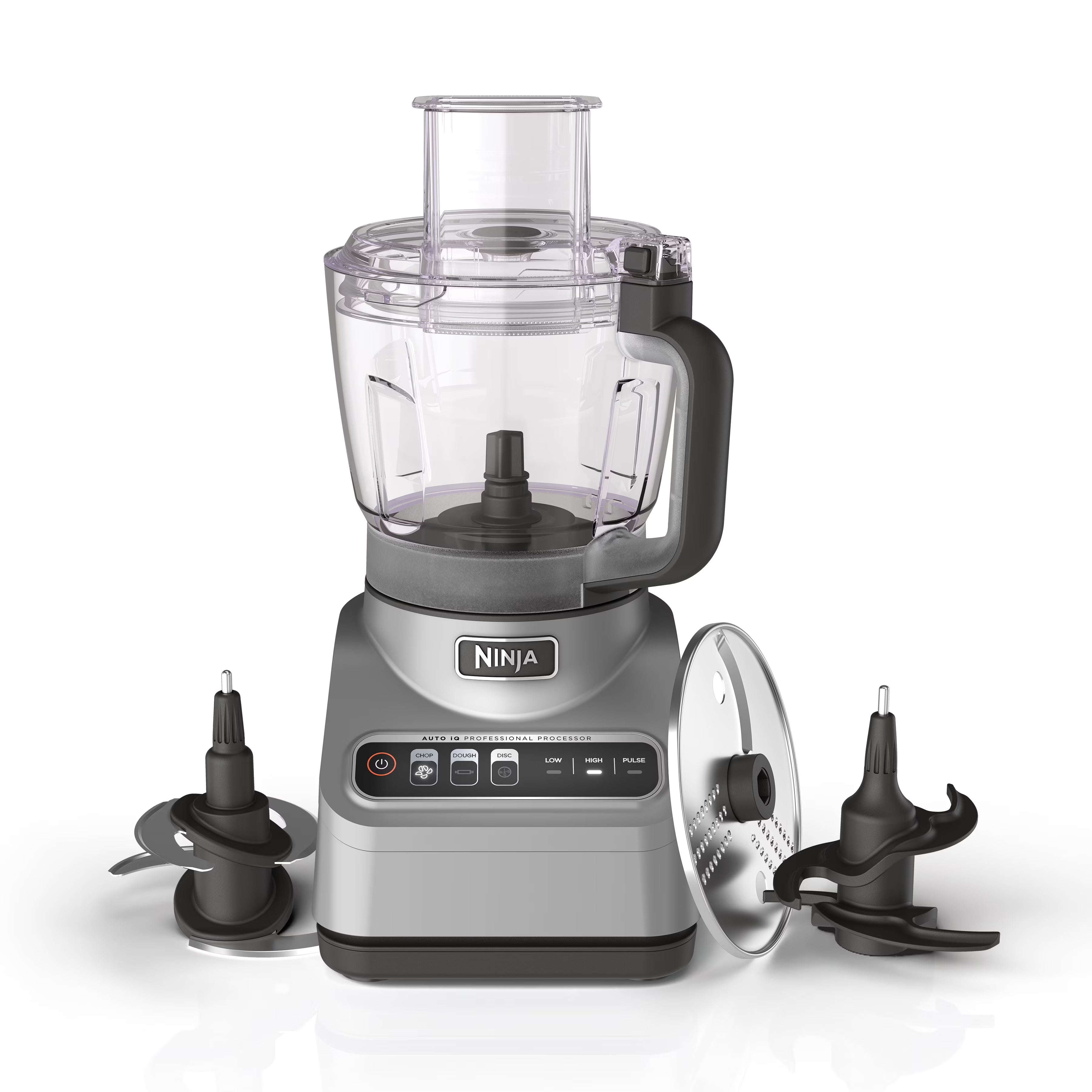 2026 New Ninja Professional 9 Cup Food Processor, 850 Watts, Auto-iQ 3 Presets, Chop, Dough, Slice, Shred, BN600 Silver