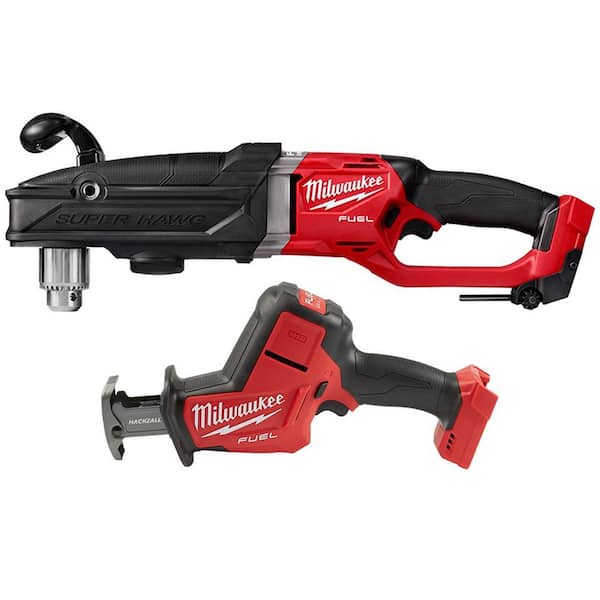 2026 New M18 FUEL 18-Volt Lithium-Ion Brushless Cordless GEN 2 Super Hawg 1/2 in. Right Angle Drill with M18 FUEL Hackzall