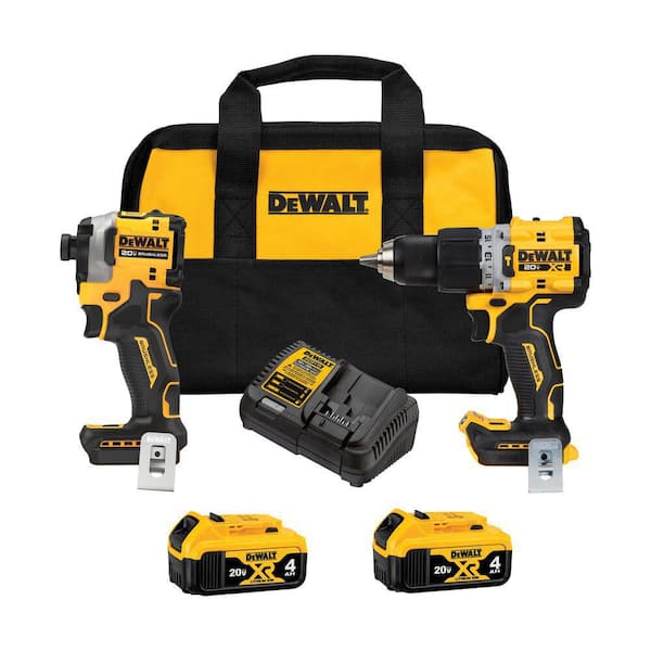2026 New 20V MAX XR Hammer Drill and ATOMIC Impact Driver 2 Tool Combo Kit with (2) 4.0Ah Batteries, Charger, and Bag