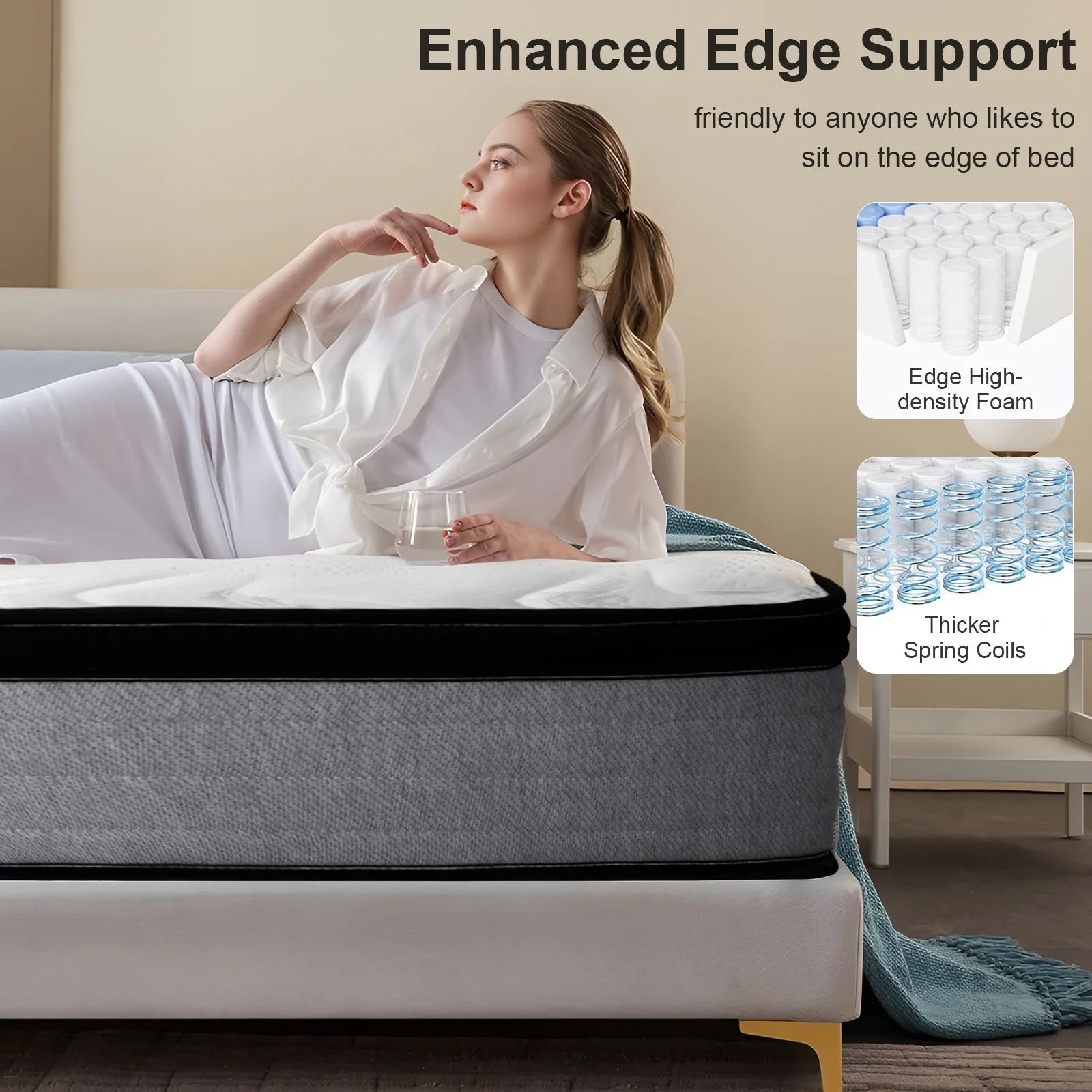 2026 New Full Mattress, 10 Inch Mattress Full Size, Individual Pocket Spring and Foam Mattress in a Box - Image 13