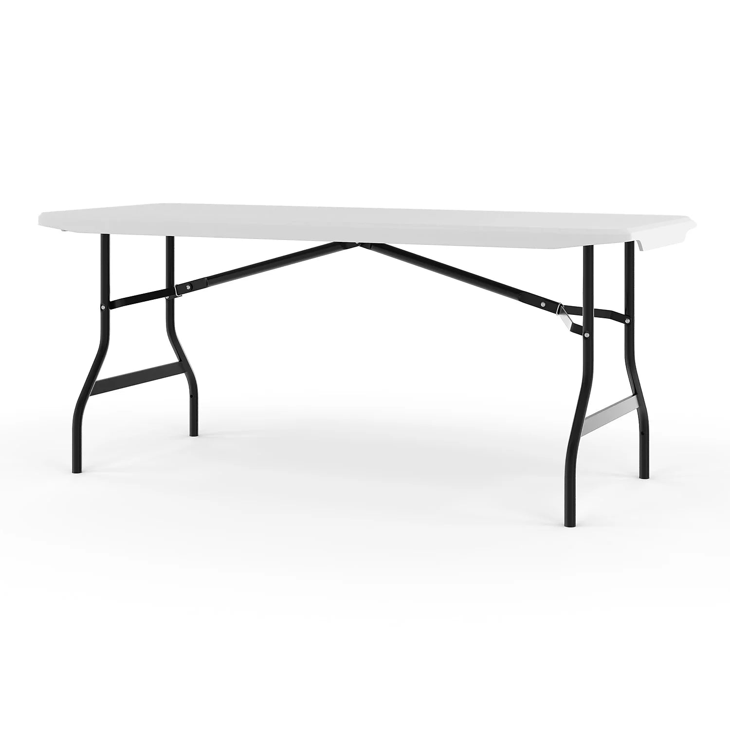 2026 New Staples 6' x 29.5" Heavy Duty Plastic Folding Table White Granite (62109) - Image 4