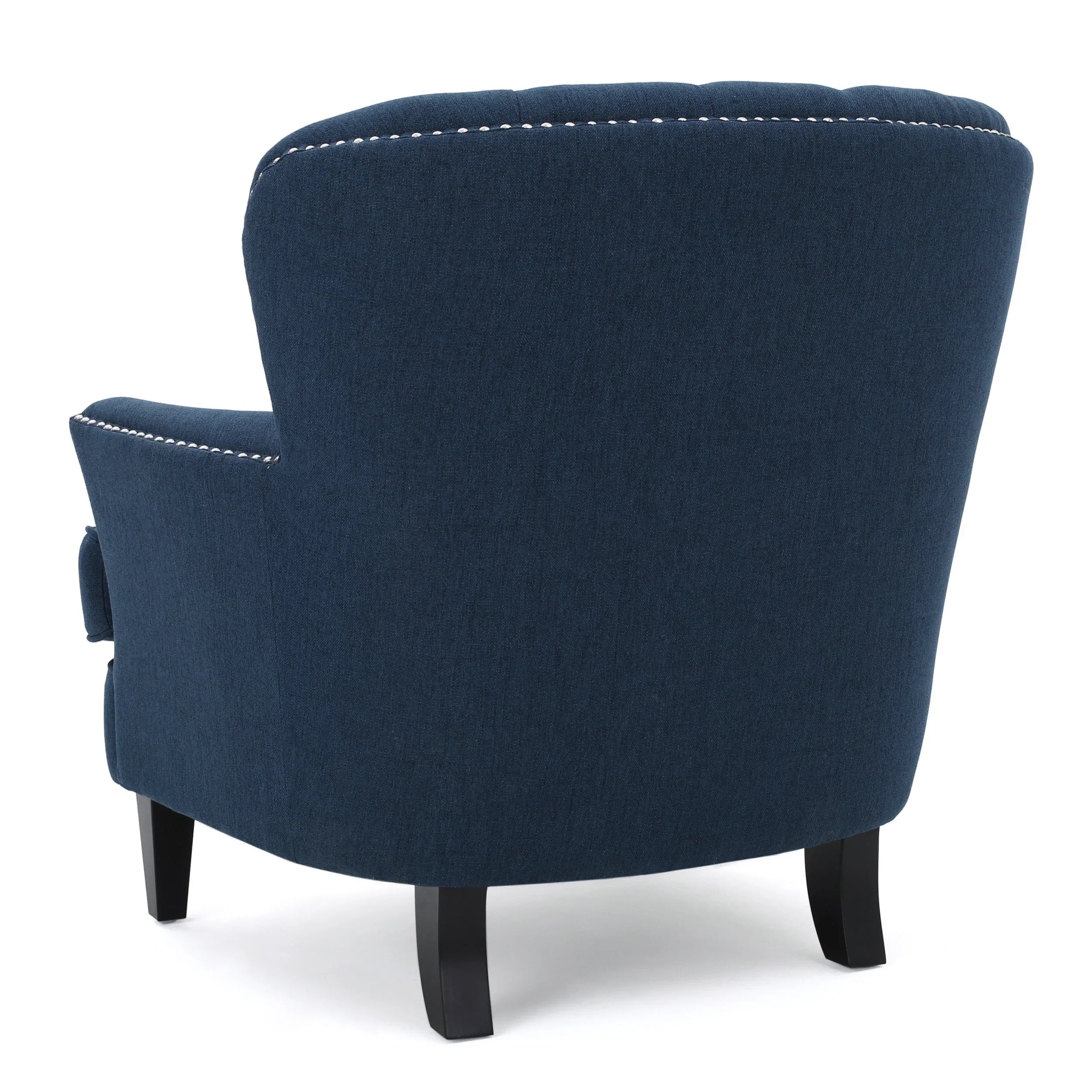 2026 New Noble House Tanner Tufted Fabric Club Accent Chair, Dark Blue - Image 8
