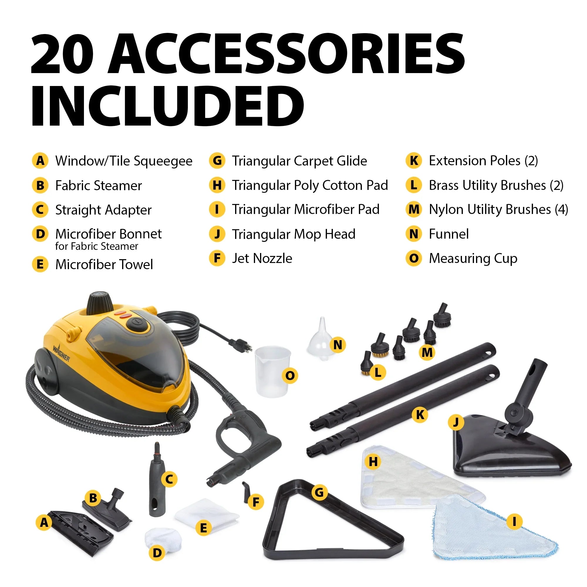 2026 New Wagner Steam Cleaner and Mop for Multi-Surface Projects, 20pc Accessory Set, 925e SteamMachine Elite Steamer - Image 3