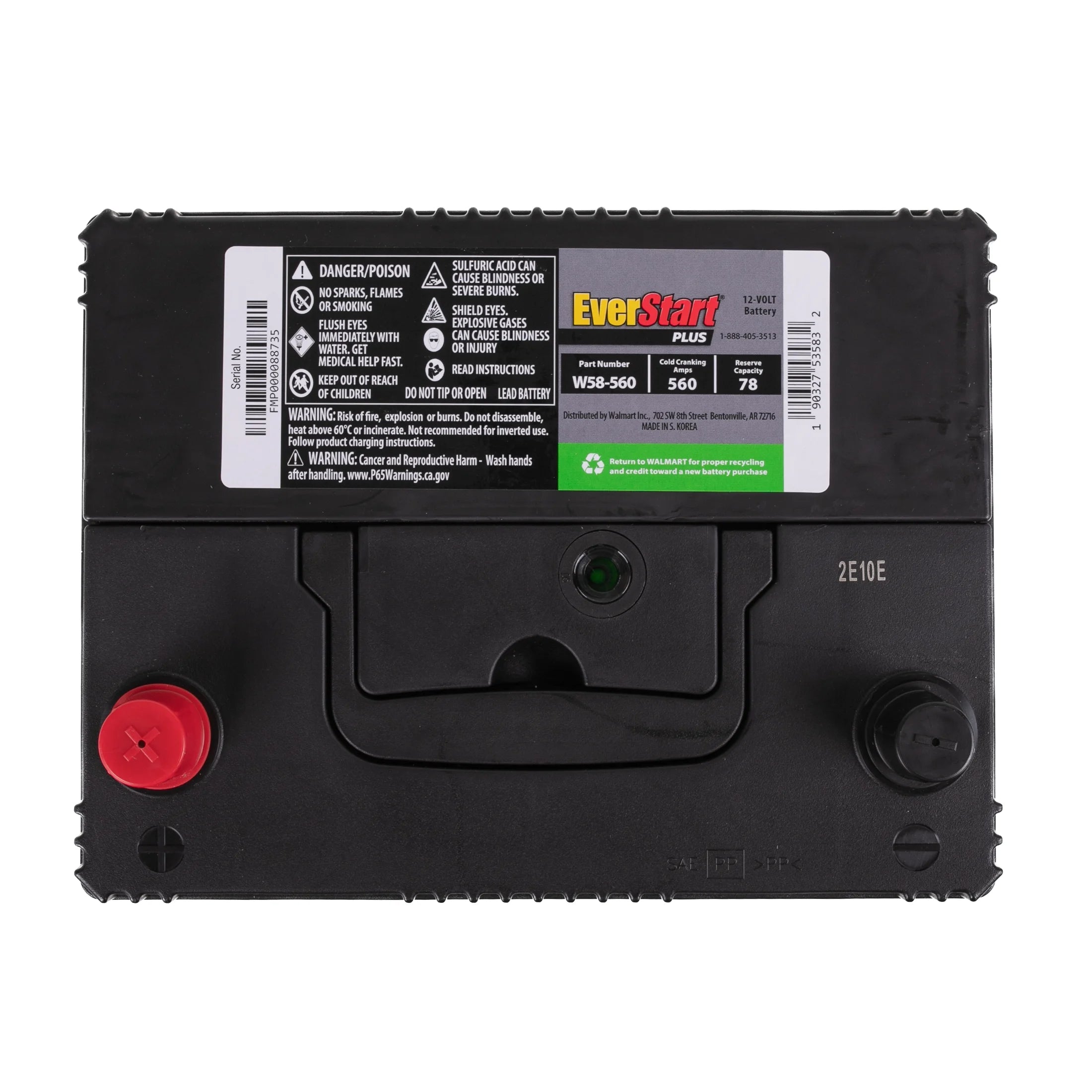 2026 New EverStart Plus Lead Acid Automotive Battery, Group Size 58 - 12 Volt 560 CCA 78 RC - Image 5