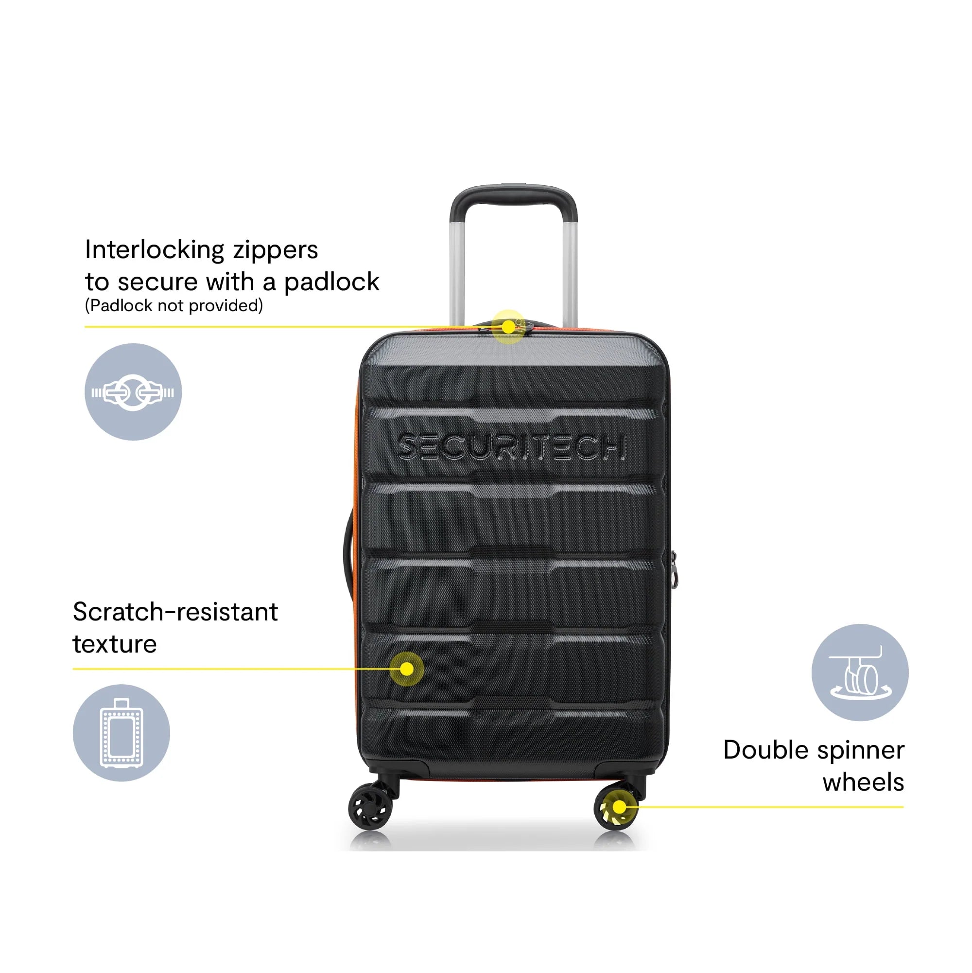 2026 New Securitech by Delsey, Citadel 31" Large Checked Hardside Spinner Luggage Green - Image 11