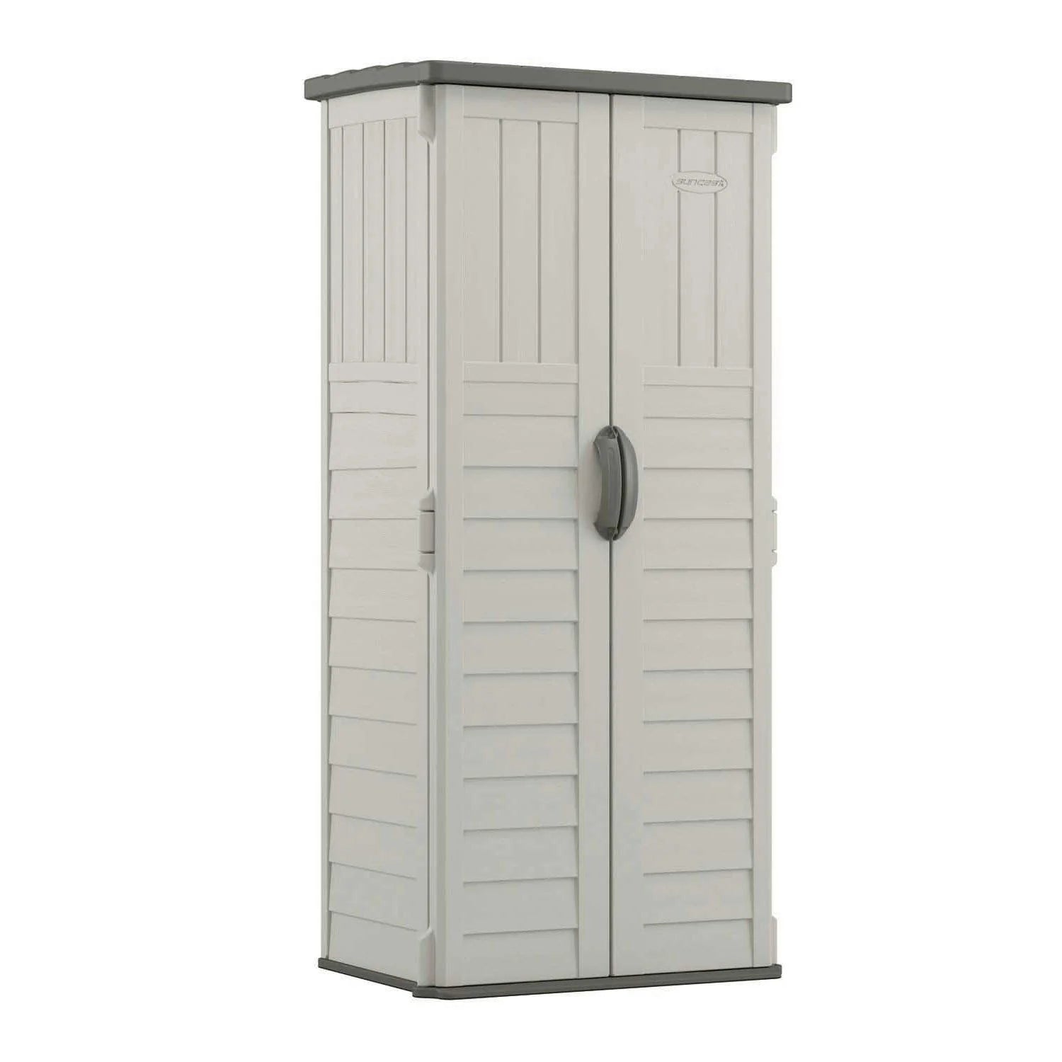 2026 New Suncast BMS1250 Resin Vertical Storage Shed Building, 22 cubic feet