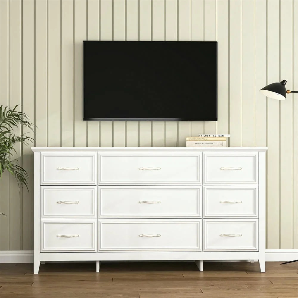 2026 New Kadyn Modern 6 Drawer Dresser Wood Cabinet,Dresser for Bedroom, Kitchen Storage Cabinet with Drawers, Chest of Drawers(Black) - Image 75