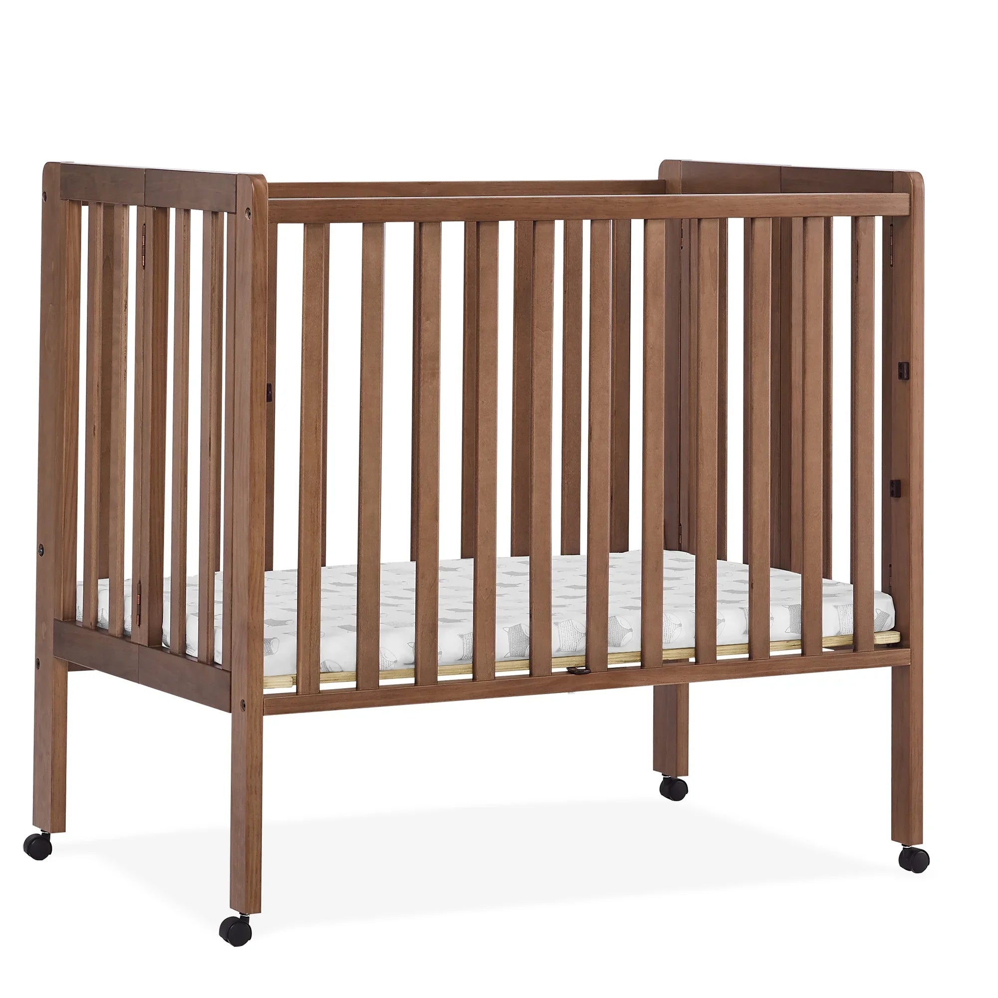 2026 New Delta Children Lee Portable Folding Mini Crib with 1.5-Inch Mattress - Greenguard Gold Certified, Bianca White - Image 32