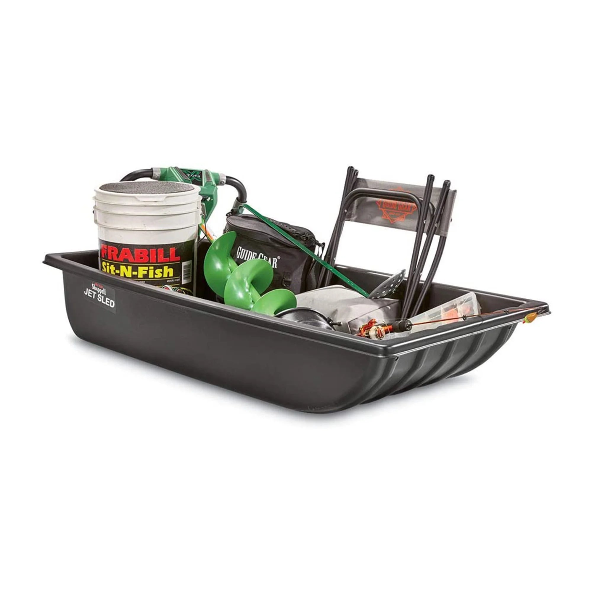 2026 New Eagle Claw Shappell 54 in. JS1 Jet Sled, Gear Hauler Heavy Duty Ice Fishing, Black - Image 3