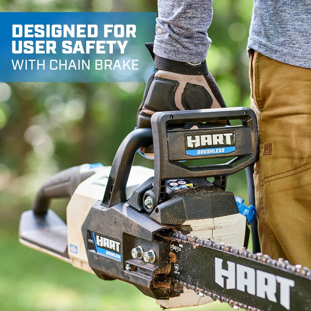 2026 New HART 40-Volt 16-inch SUPERCHARGE Battery-Powered Brushless Chainsaw Kit, (1) 4.0 Ah Lithium-Ion Battery - Image 8