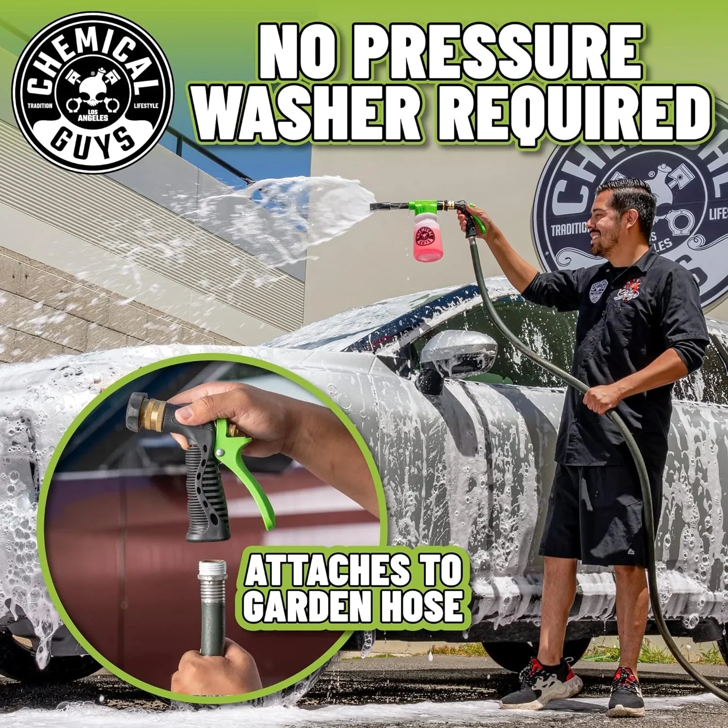 2026 New Chemical Guys HOL340 15-Piece Arsenal Builder Car Wash Kit with Foam Gun, Bucket, and (5) 16 oz Car Care Cleaning Chemicals, Gift for Car & Truck Lovers, Dads and DIYers (Works w/Garden Hose) - Image 7
