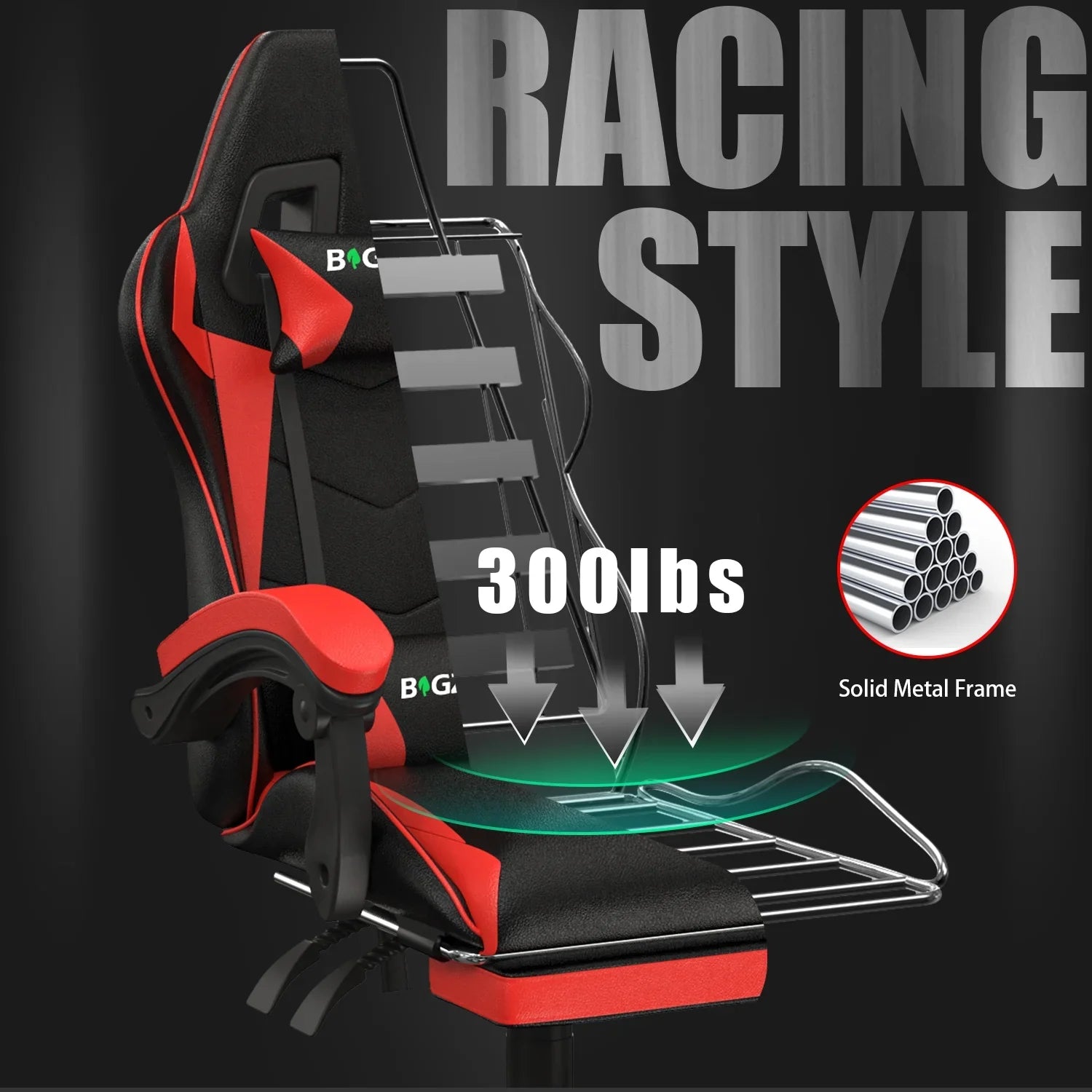 2026 New Bigzzia Gaming Chair Office Chair, Ergonomic Game Chair with Height Adjustable Headrest and Lumbar Support for Adults Teens, Black & White - Image 68