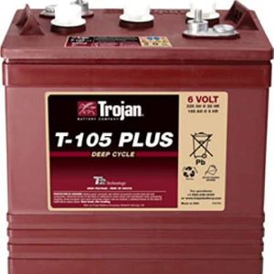 2026 New Trojan T-105 Plus 6 Volt (Pack of 4) Deep Cycle Golf Cart Batteries, Rechargeable