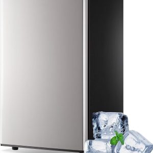 2026 New Upright Freezer, 3.0 Cu.ft Compact Upright Freezer with Adjustable Thermostat, Mini Freezer with Reversible Stainless Steel Single Door, Silver