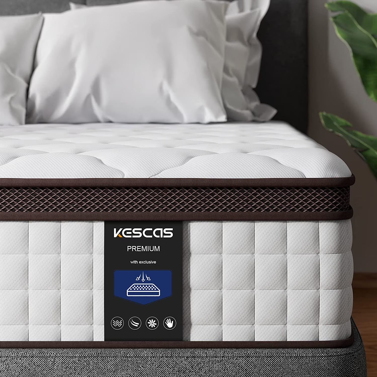2026 New Kescas Full Size Mattress, 10 Inch Memory Foam Hybrid Full Bed mattresses in a Box, Medium Firm, Heavier Coils Edge Support, Motion Isolation
