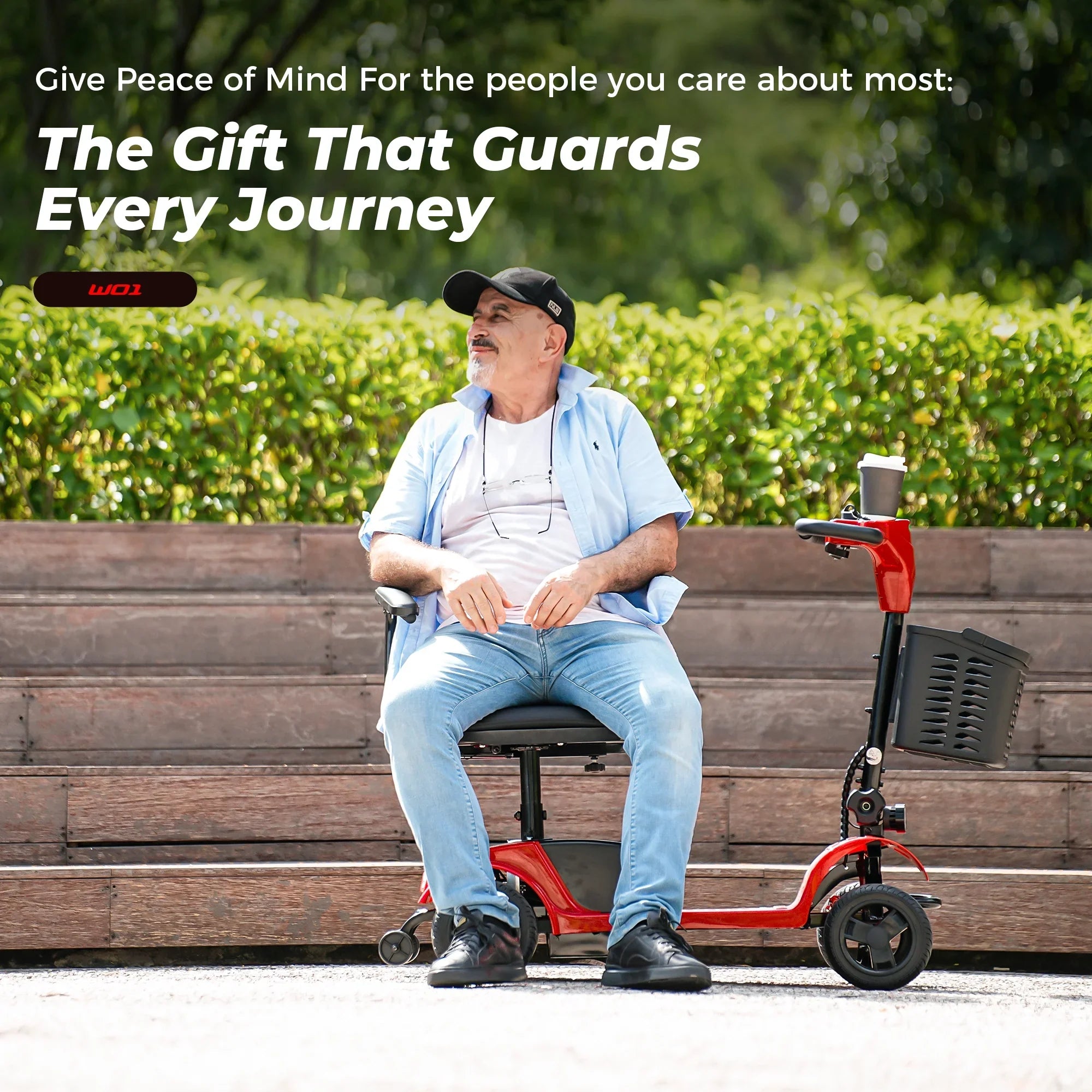 2026 New iScooter 4 Wheel Mobility Scooter for Seniors, Wider Seats & Foldale Electric Wheelchair Device for Travel, Upgraded for Superior Performance, Red - Image 10