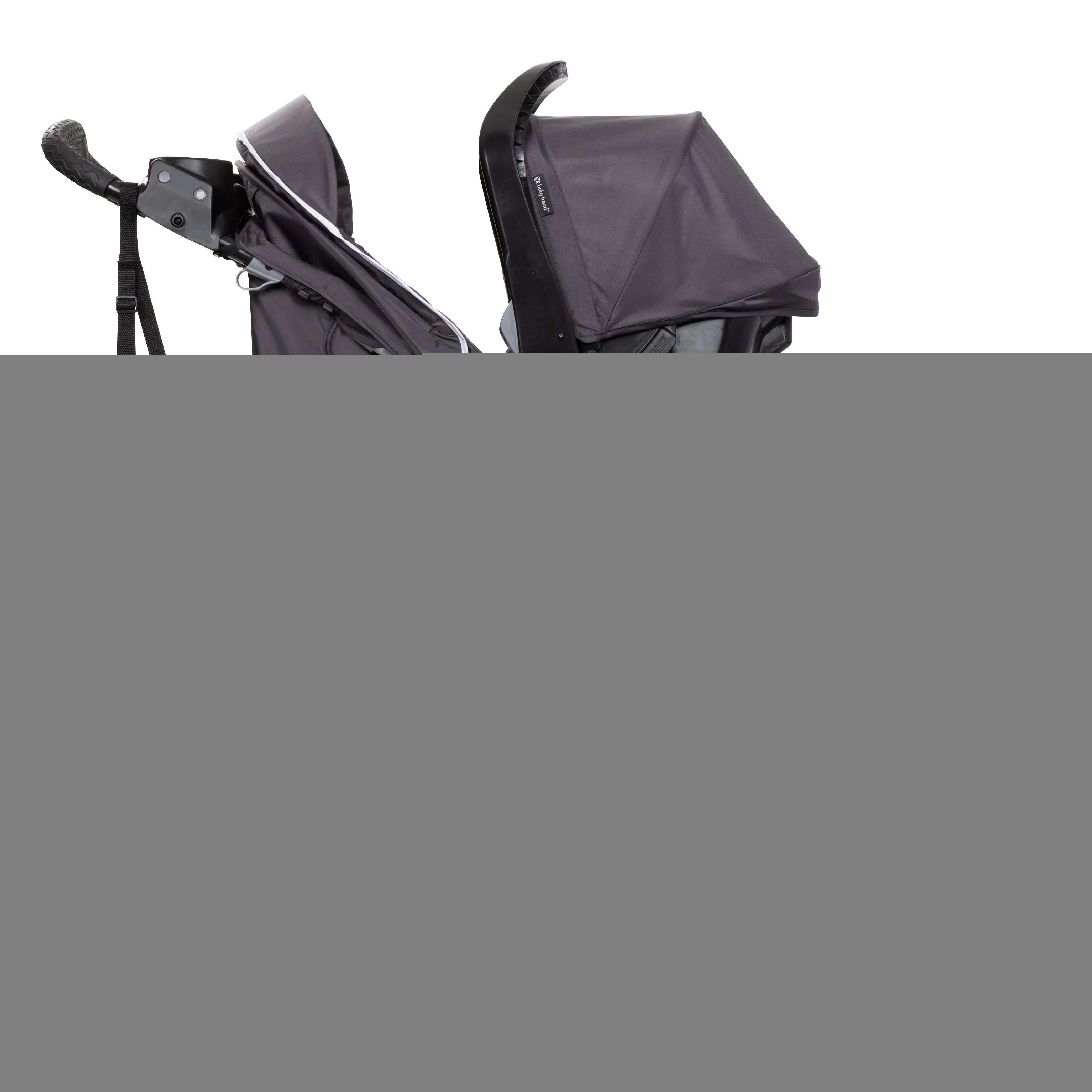 2026 New Baby Trend Xcel-R8 Plus Jogging Stroller with LED Lights. Liberty Grey - Image 8