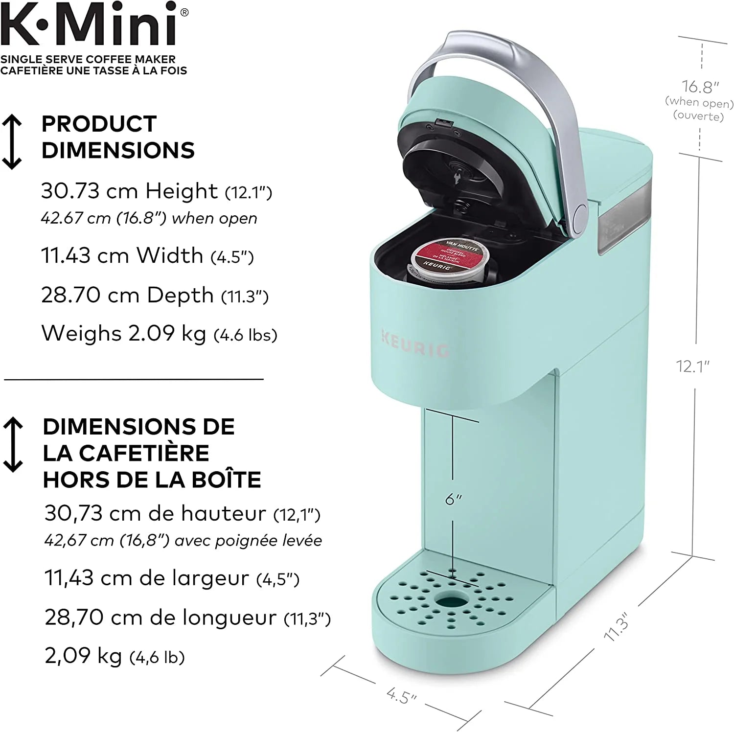 2026 New Keurig K-Mini Single Serve K-Cup Pod Coffee Maker - Oasis - Image 4