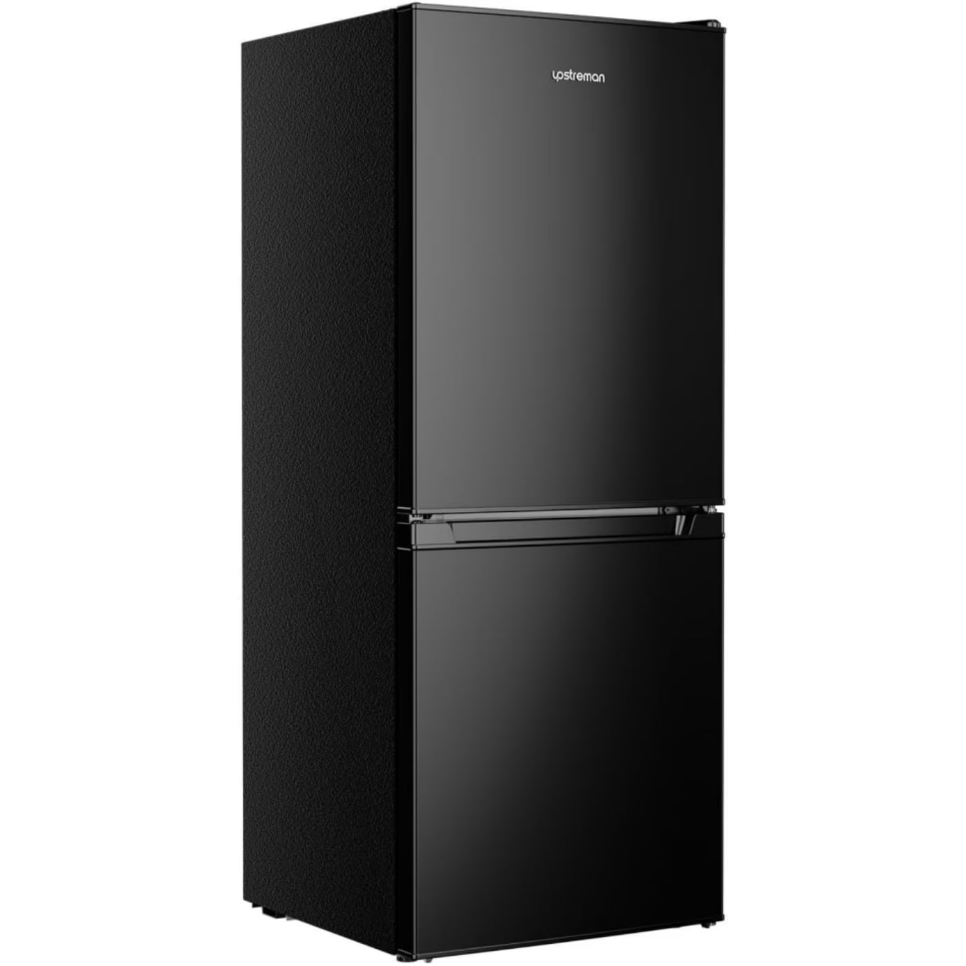 2026 New Upstreman 4.0 Cu.Ft Mini Fridge with Bottom Freezer, 2 Door Small Refrigerator with Adjustable Thermostat and Removable Glass Shelves for Bedroom, Dorm, Office, Apartment, Black BM40
