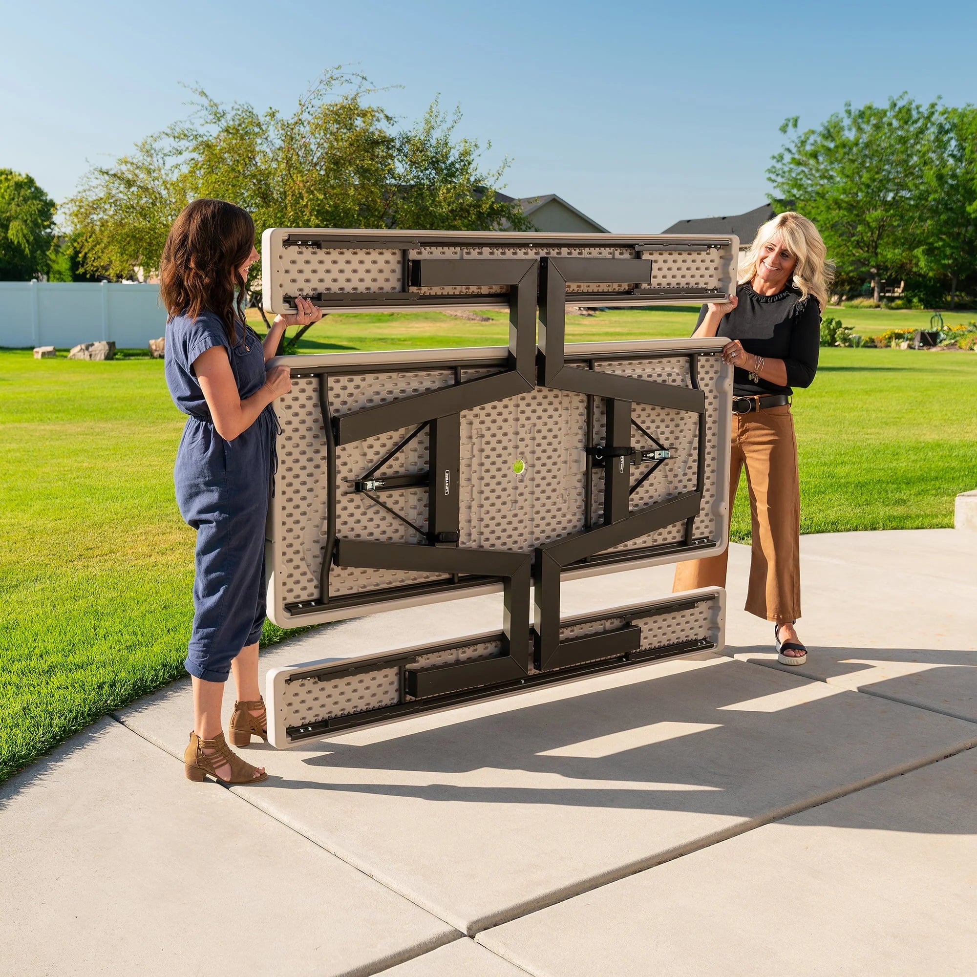 2026 New Lifetime 6-Foot W-Frame Desert Sand - HDPE Folding Picnic Table (60364) - Image 6