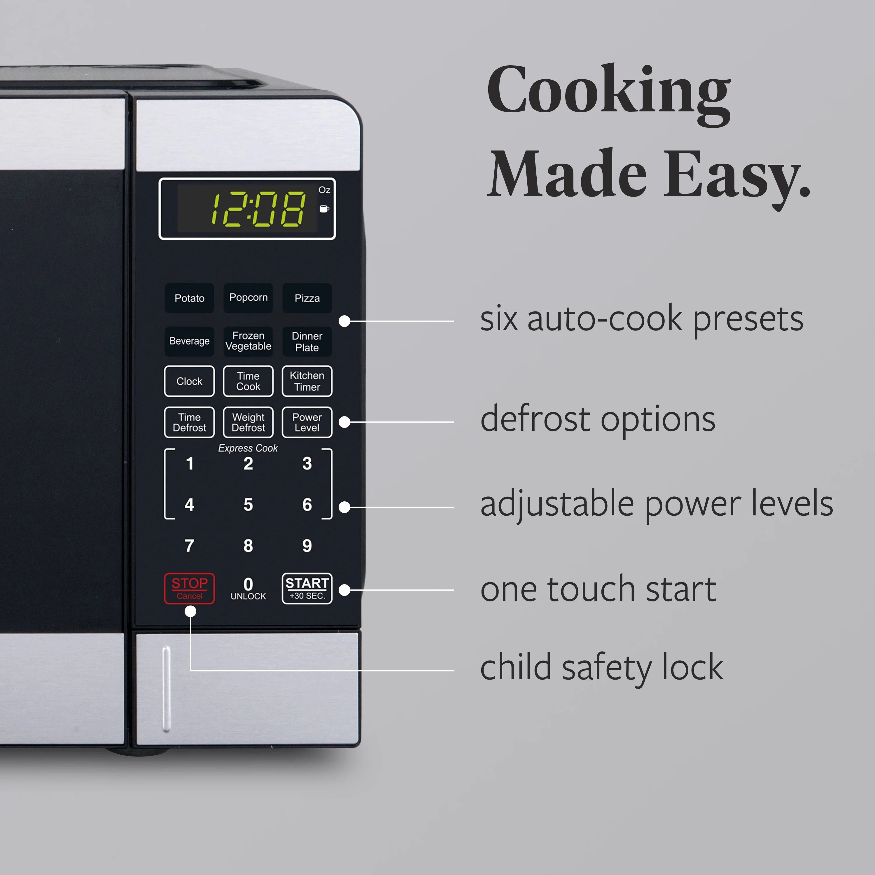 2026 New Farberware Countertop Microwave Ov 1100 Watts, 2.2 cu ft - Smart Sensor With LED Lighting and Child Lock - Perfect for Apartments and Dorms - Easy Clean Black Interior, Stainless Steel - Image 52