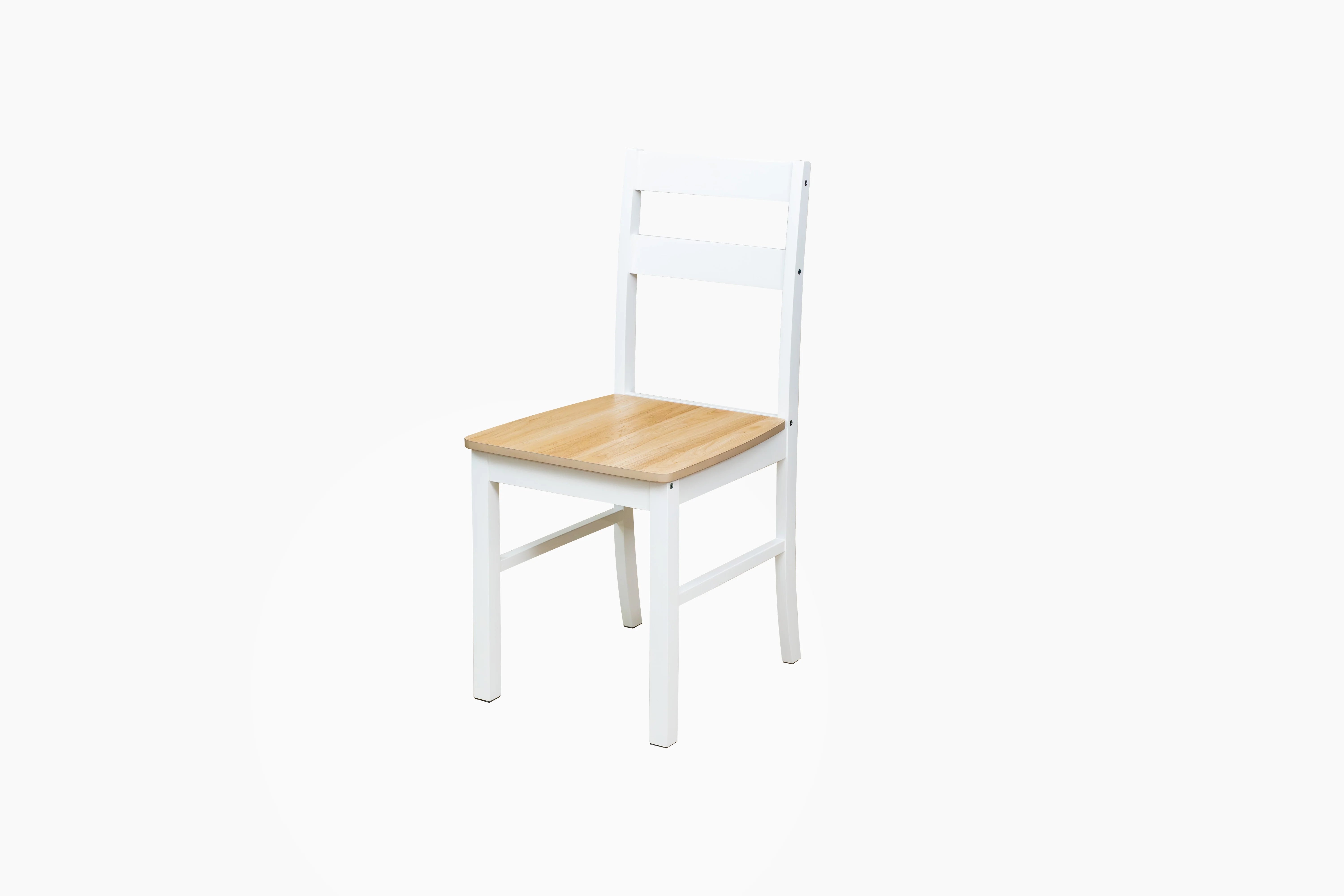 2026 New Mainstays 5-Piece Dining Set, 1 Table and 4 Chairs, White, MDF and Rubberwood, Indoor, 46" L x 29" W x 30" H Table - Image 9