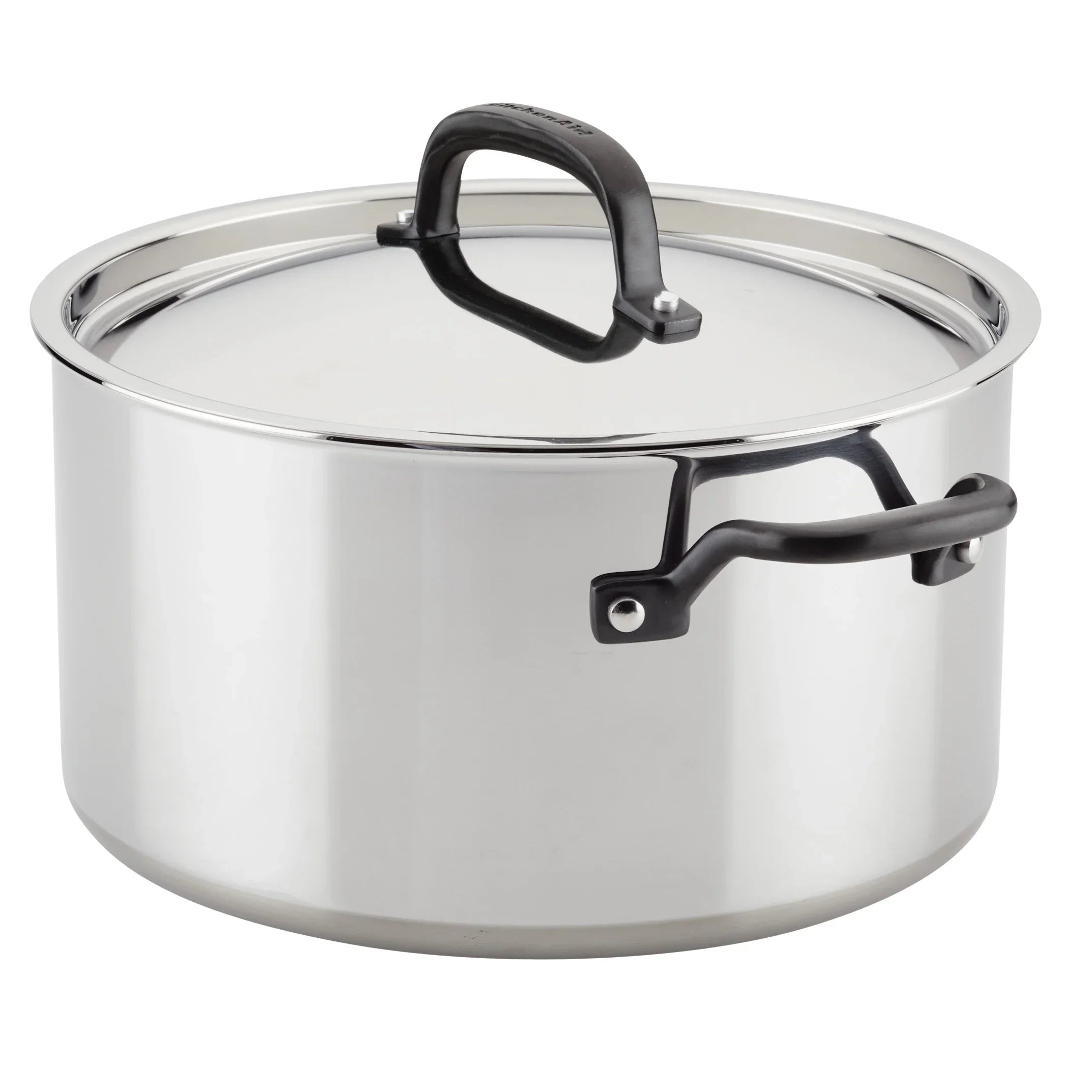 2026 New KitchenAid 5-Ply Clad 10 Pcs Stainless Steel Cookware Induction Pots and Pans Set, Dishwasher Safe, Metal Utensil, Broiler and Oven Safe to 500" F, Polished Stainless Steel - Image 8