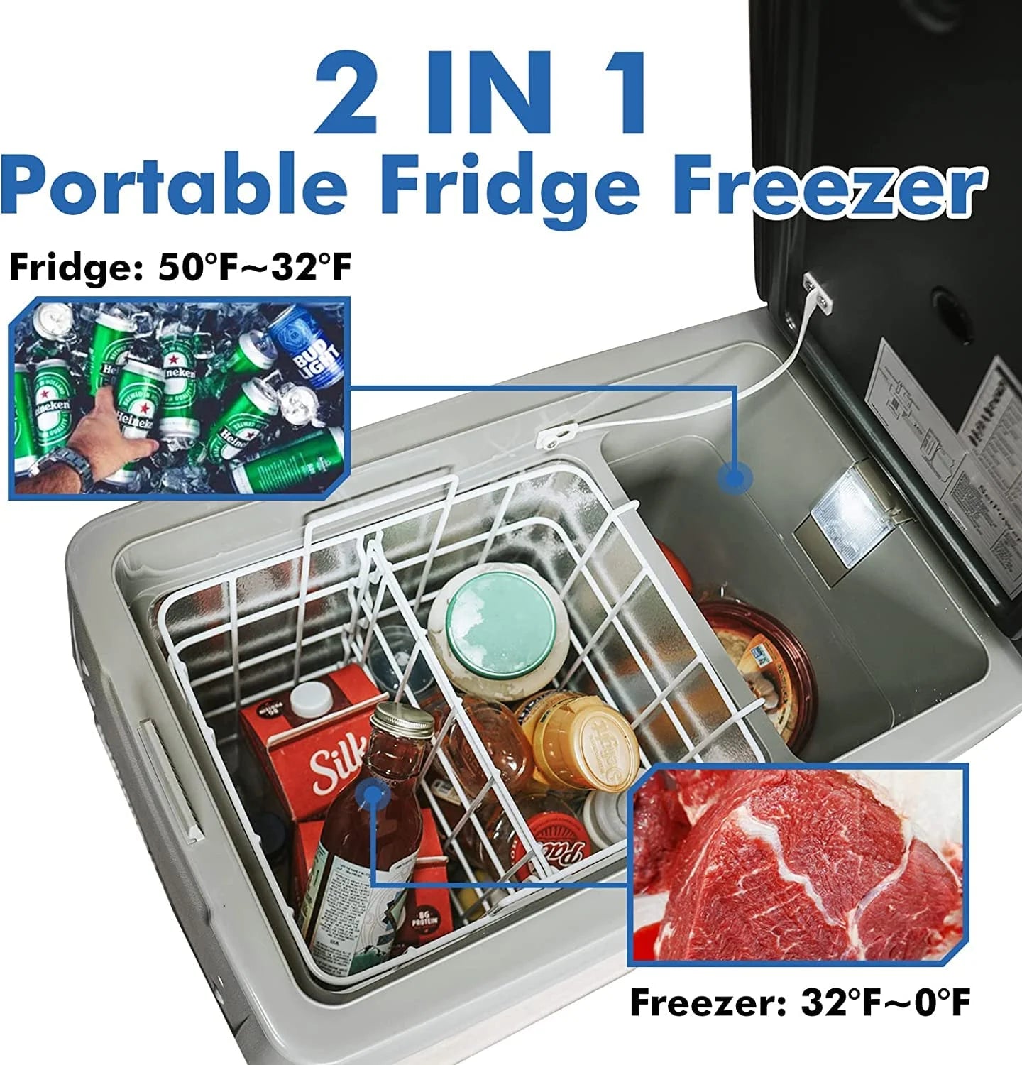 2026 New Setpower 12V Portable Refrigerator Freezer, 32 Quart Outdoor Fridge for Camping,Car Refrigerator,Electric Cooler for Truck, RV, Travel,3-Year Warranty - Image 10