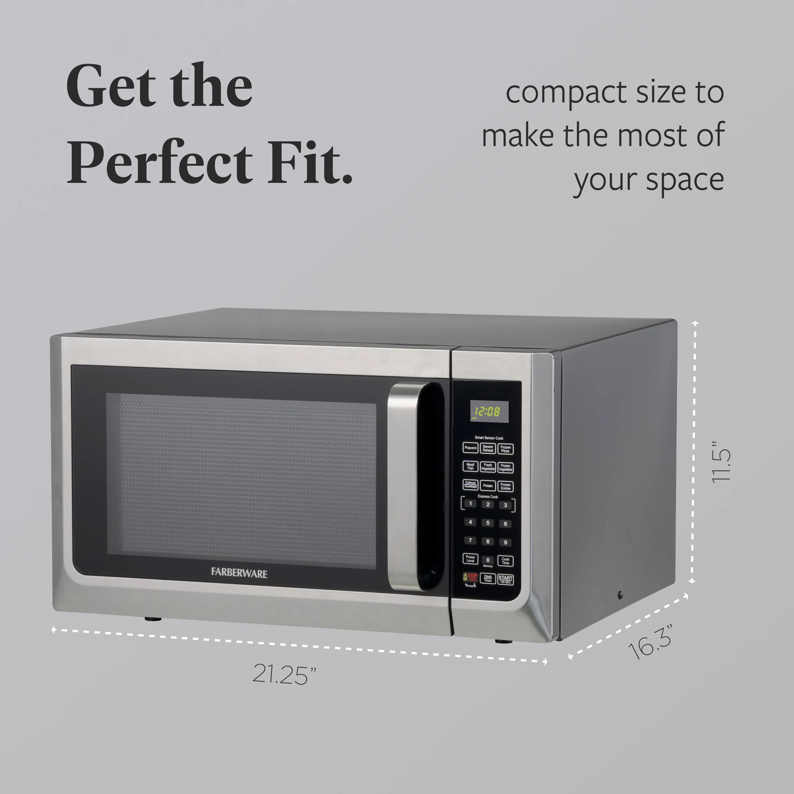2026 New Farberware Countertop Microwave Ov 1100 Watts, 2.2 cu ft - Smart Sensor With LED Lighting and Child Lock - Perfect for Apartments and Dorms - Easy Clean Black Interior, Stainless Steel - Image 26