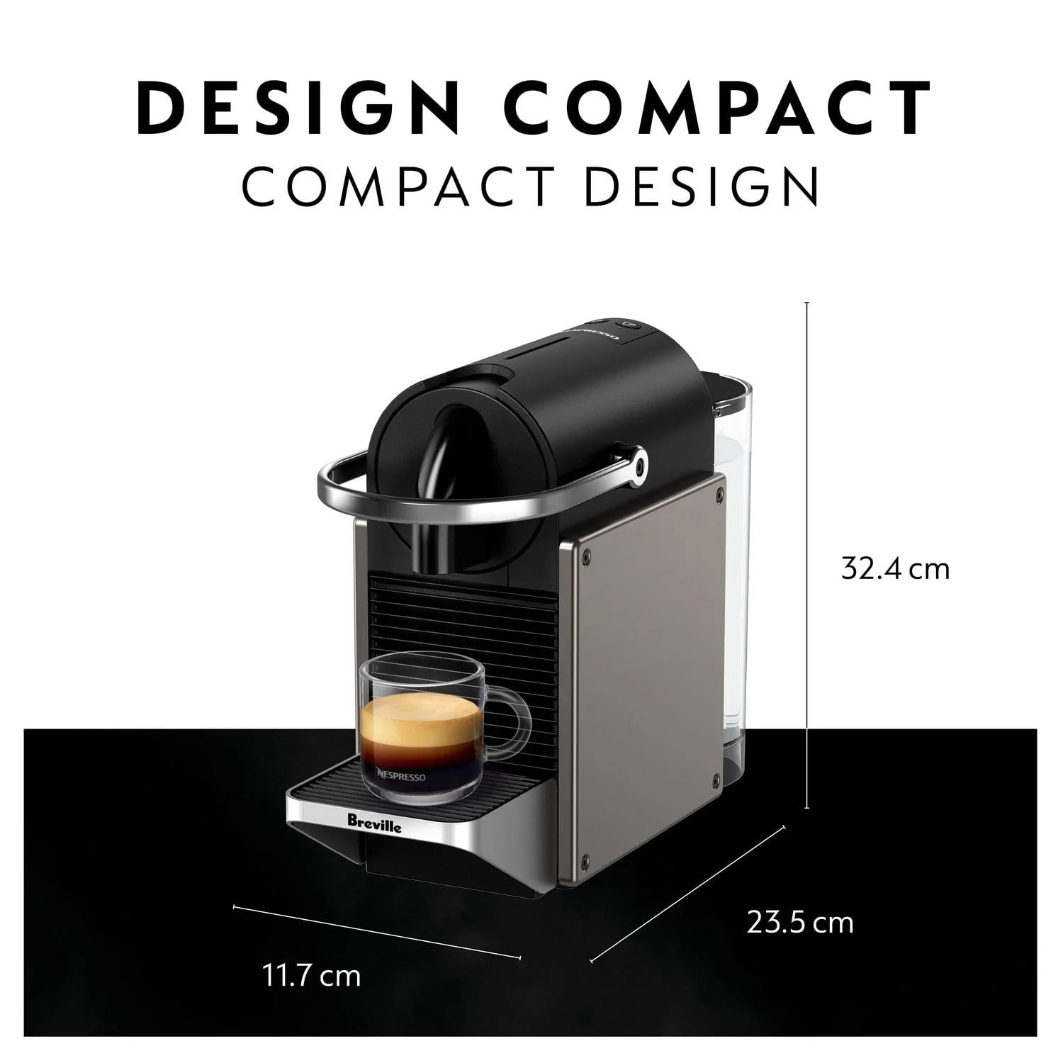 2026 New Nespresso Pixie Espresso Machine by Breville, Titan - BEC440TTN - Image 7