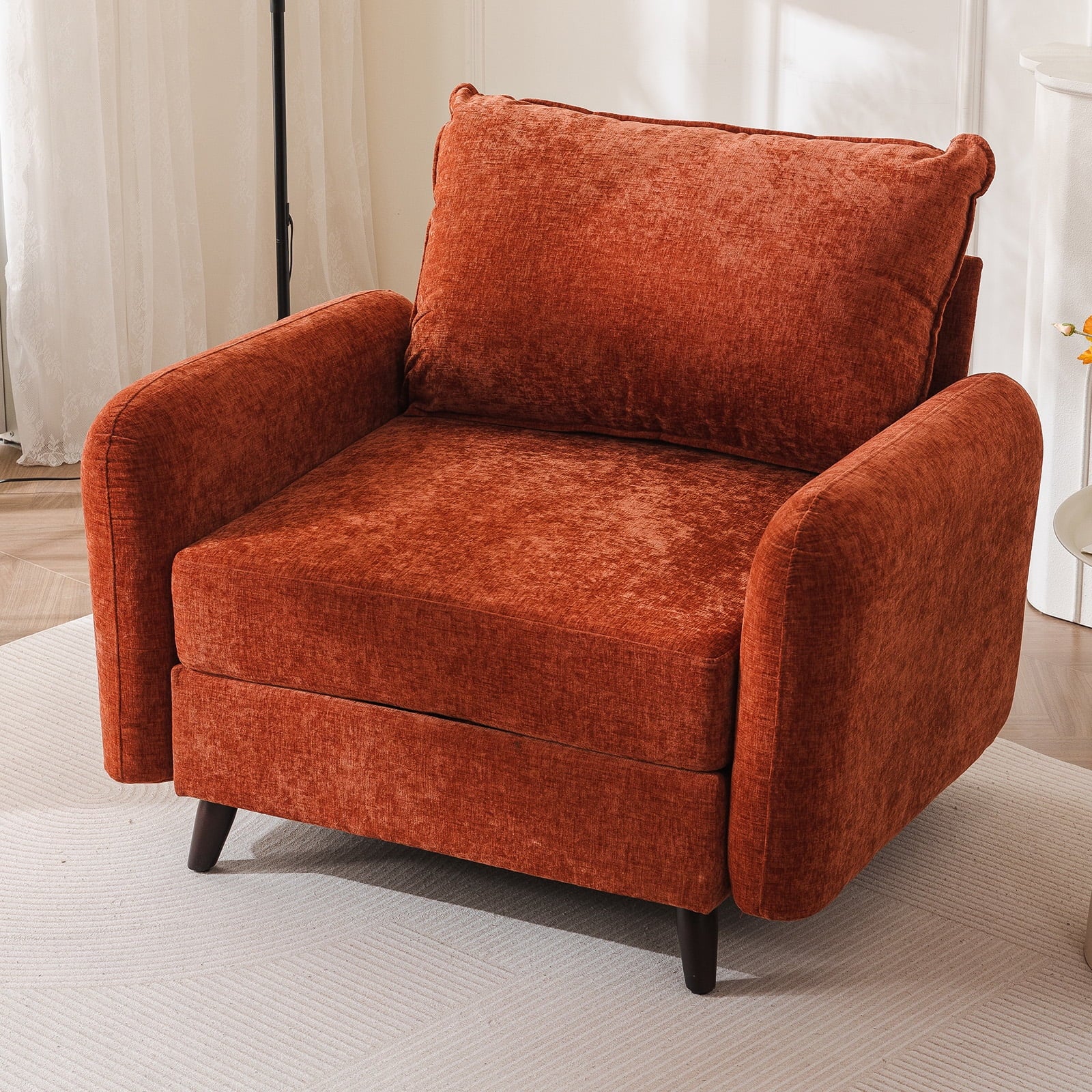 2026 New Rexulqo Oversized Accent Chair with All Seats Storage,Comfy Living Room Chairs with 2 Throw Pillow,Upholstered Mid-Century Armchair,24.5'' Deep Seat,Reading Chair For Bedroom,Office,Chenille,Green - Image 32