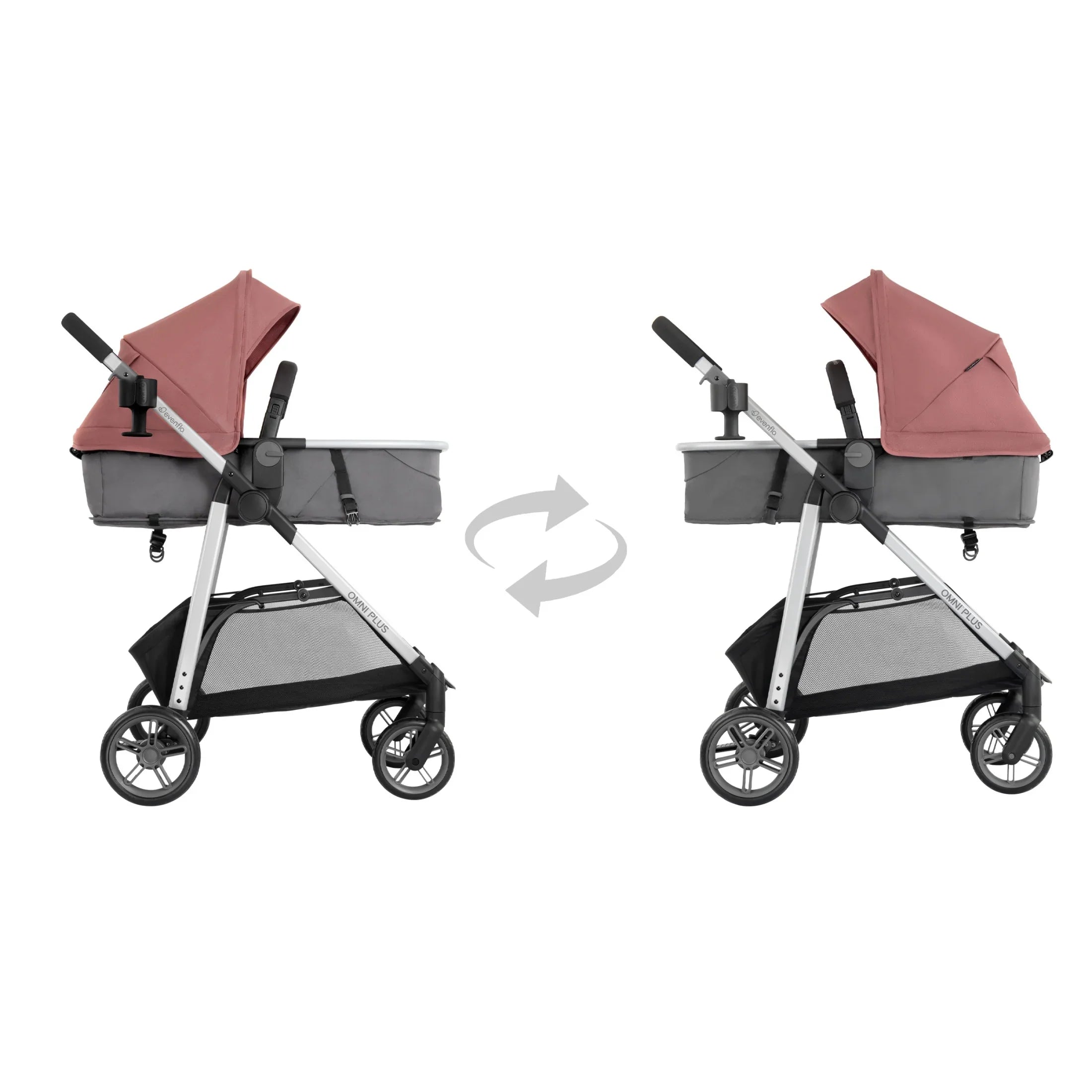 2026 New Evenflo Omni Plus Modular Travel System with LiteMax Sport Infant Car Seat, Mylar Gray, Unisex - Image 69
