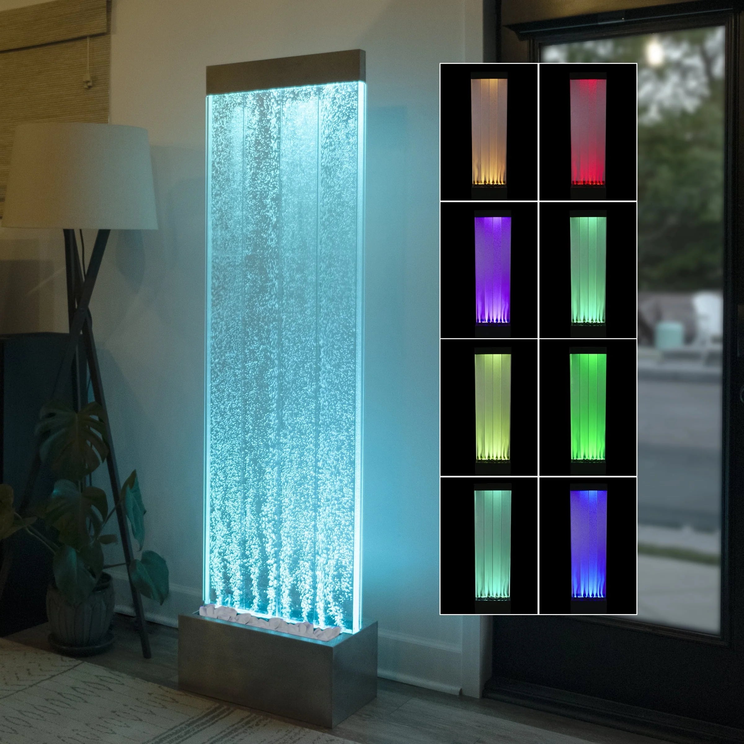 2026 New Alpine Corporation 72"H Indoor Acrylic Bubble Wall Corded Electric Fountain