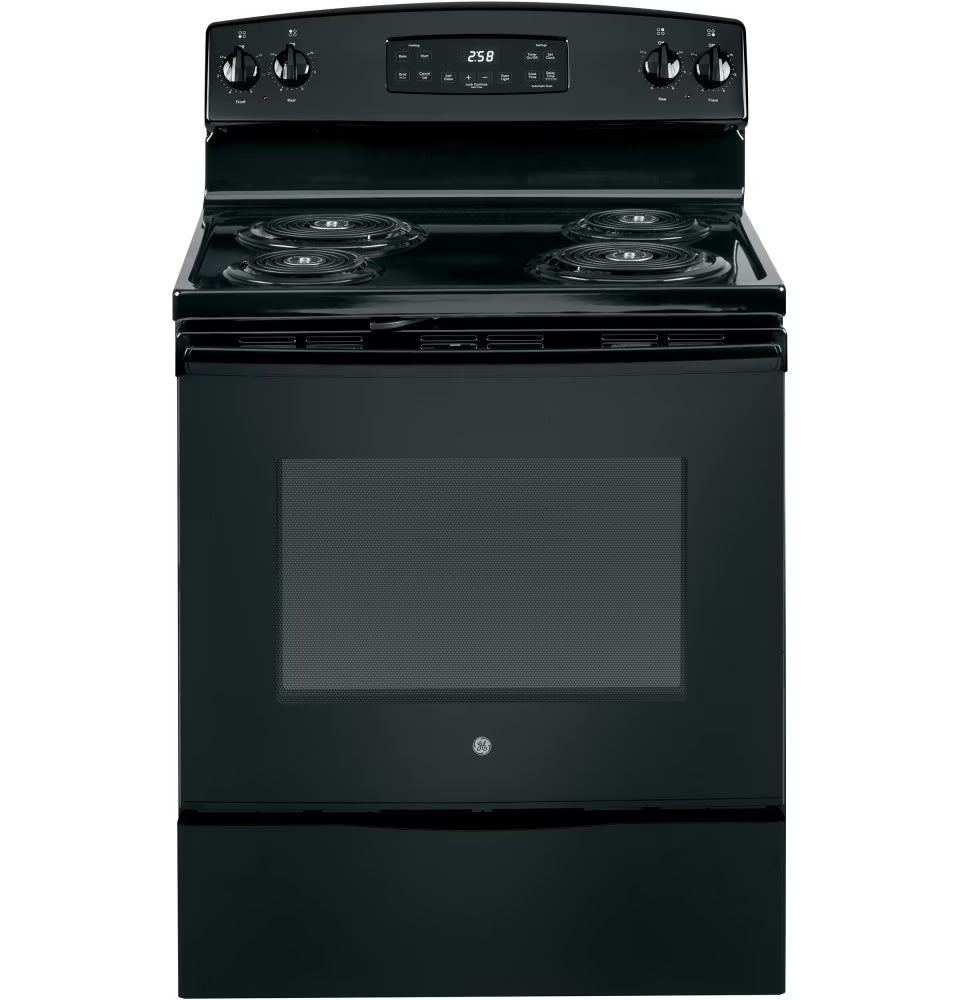 2026 New GE Appliances JB258DMBB 30 Inch Electric Freestanding Range Black