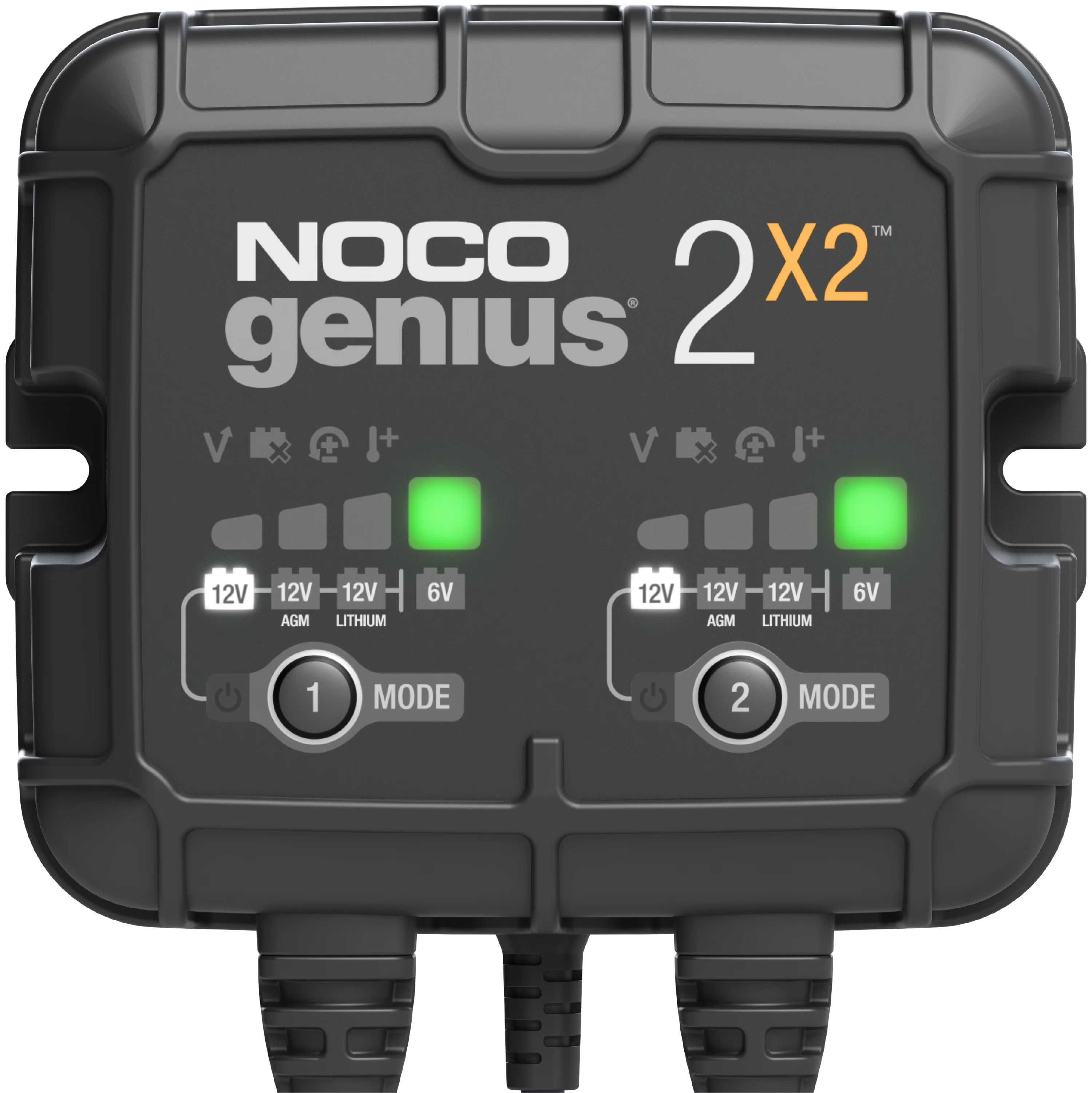 2026 New NOCO GENIUS2X2: 2-Bank 4A (2A/Bank) 6V/12V Smart Battery Charger, Maintainer and Desulfator