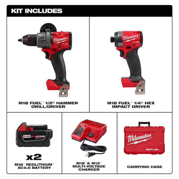 2026 New M18 FUEL 18-Volt Lithium-Ion Brushless Cordless Hammer Drill/HACKZALL/Impact Driver Combo Kit 3-Tool with (4) Batteries - Image 3