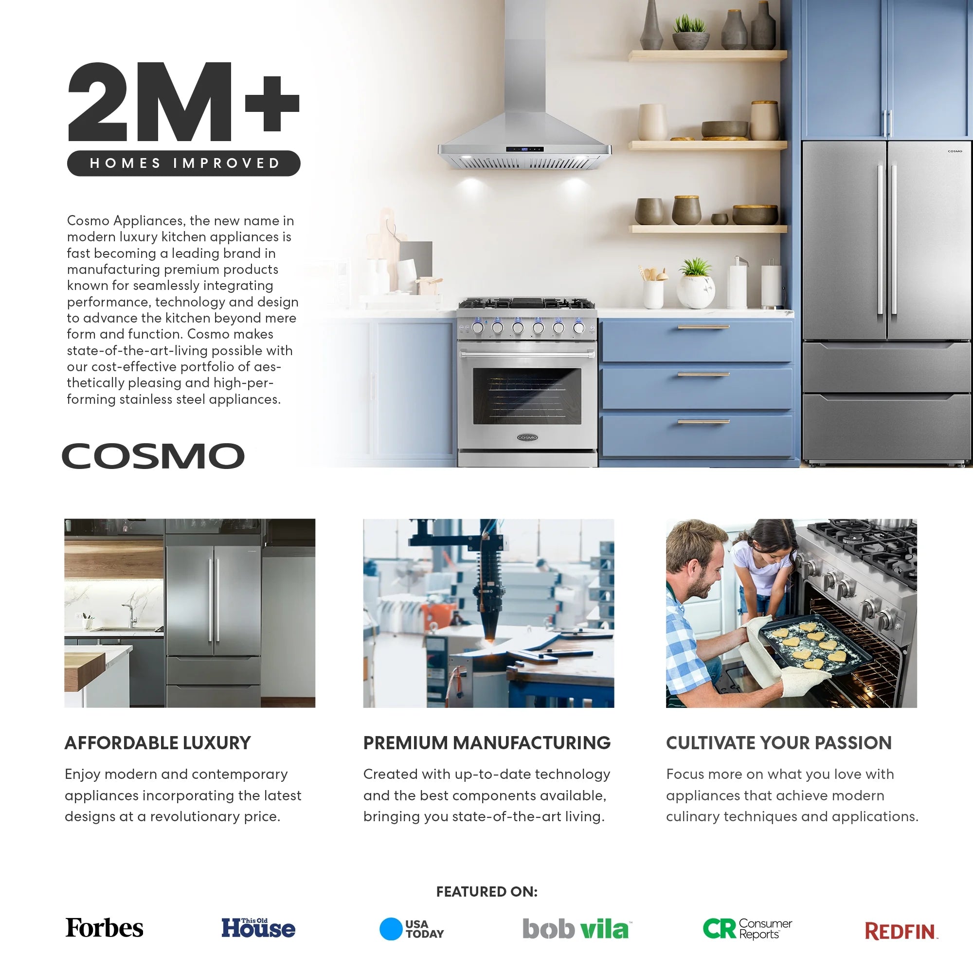 2026 New Cosmo COS-305AERC 30 in. Stainless Steel Electric Range with Convection Oven - Image 6