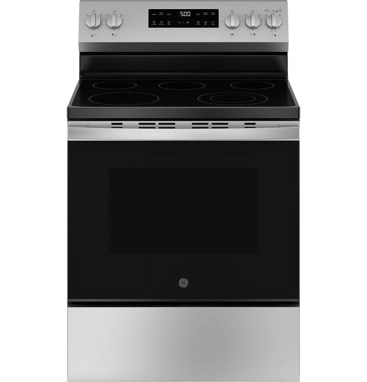 2026 New GE 30" 5.0 Cu. Ft. 240 V Freestanding Electric Range with Crisp Mode, Stainless Steel