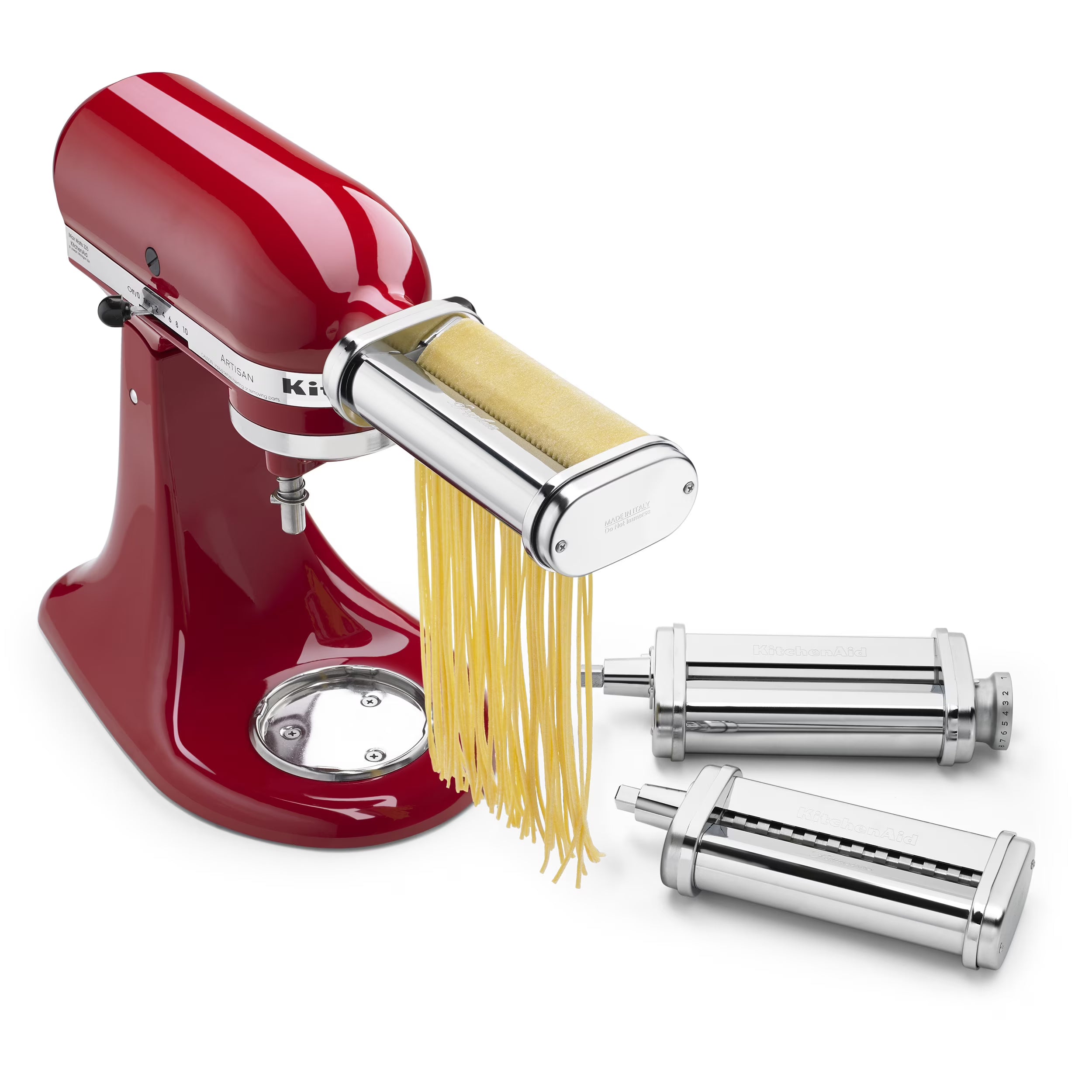 2026 New KitchenAid 3-Piece Pasta Roller and Cutter Set, Metal, KSMPRA