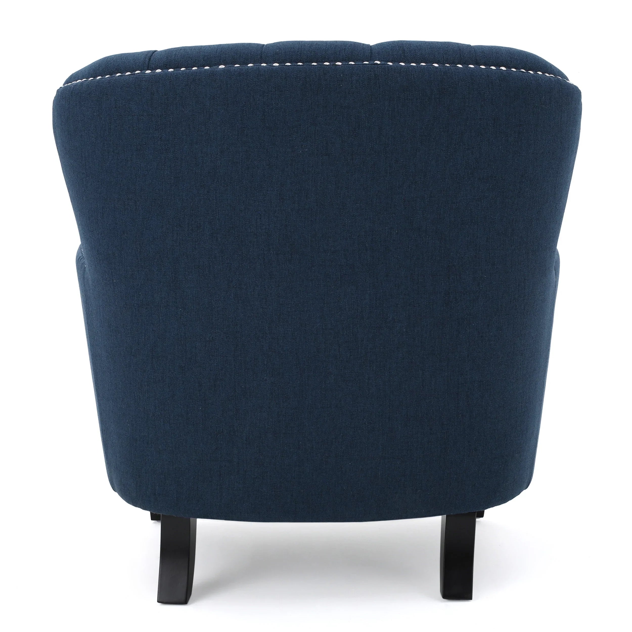 2026 New Noble House Tanner Tufted Fabric Club Accent Chair, Dark Blue - Image 9
