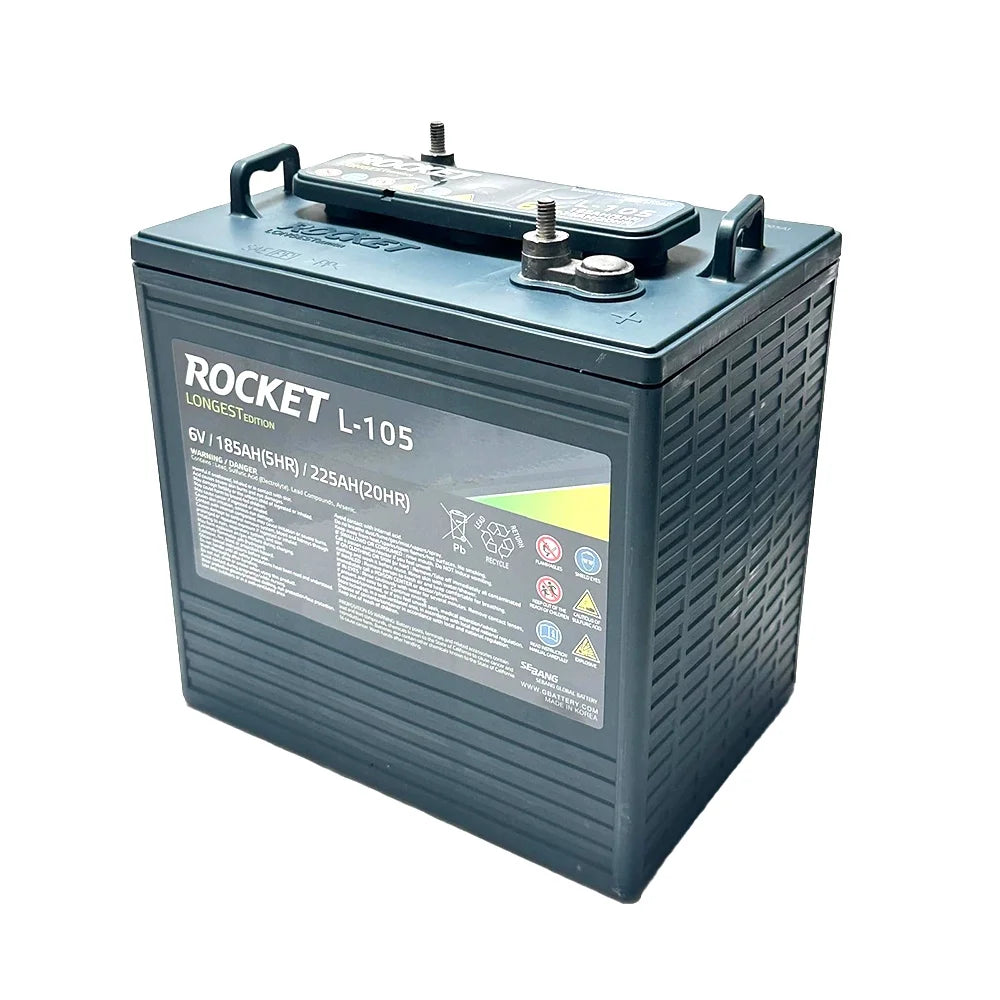 2026 New Rocket L-105 225Ah 6V Golf Cart Battery - Replaces Trojan T-105 (Set of 6) - Image 10