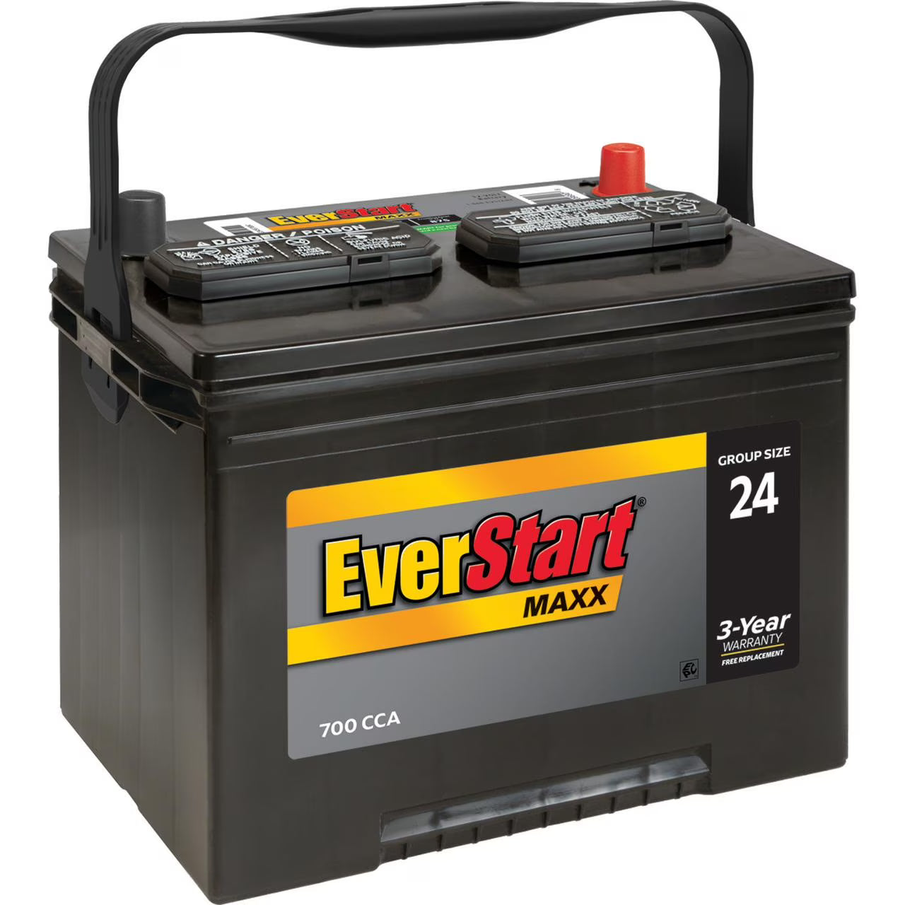 2026 New EverStart Maxx Lead Acid Automotive Battery, Group Size 24 12 Volt, 700 CCA