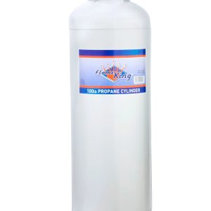 2026 New Flame King 100 lb Steel Propane Tank Cylinder POL Valve (Ships Empty)