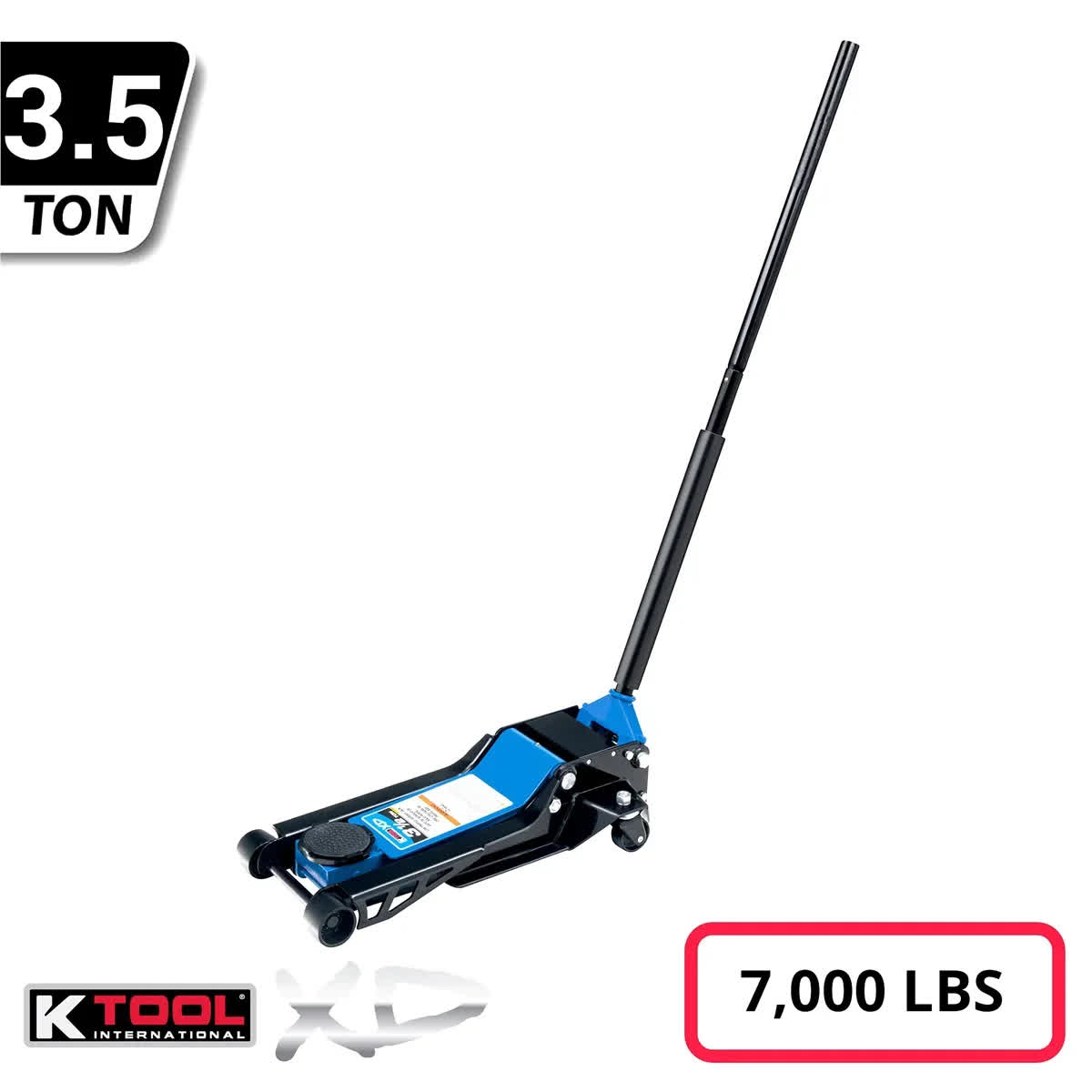2026 New K-Tool INT022 3.5 Ton Low Profile Service Jack; Dual Pump Piston - Image 8