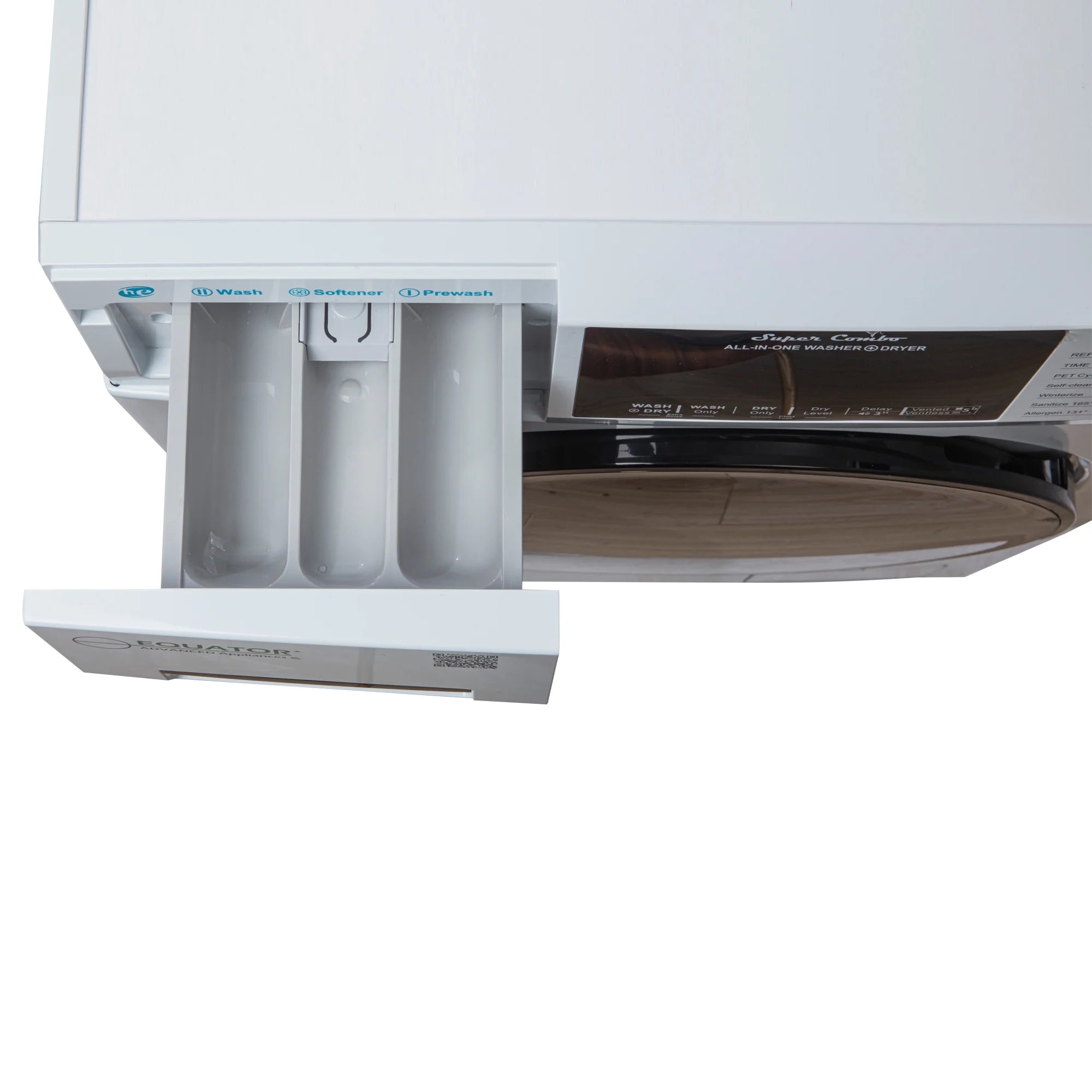 2026 New Equator Combination Washer Dryer Ventless/Vented Pet cycle 1.62cf/15lbs 110V with Adjustable legs - Image 22