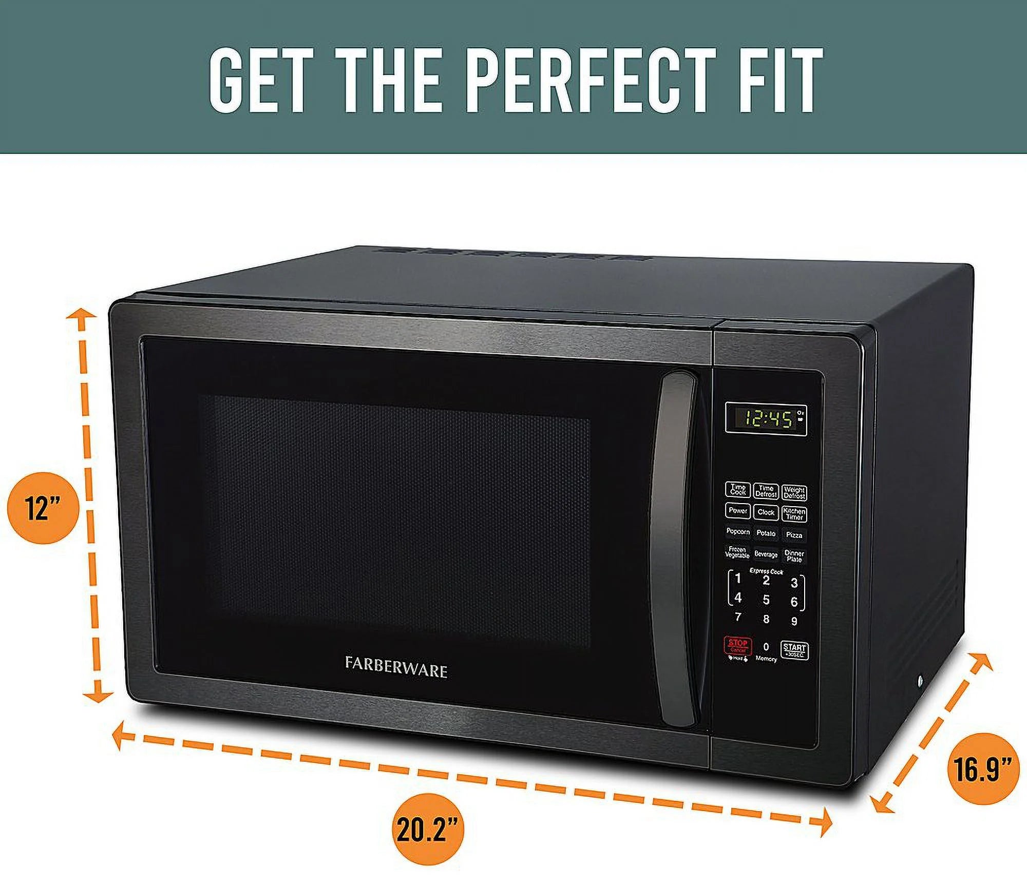 2026 New Classic 1.1 Cu. Ft. Countertop Microwave Oven - Black stainless steel - Image 3